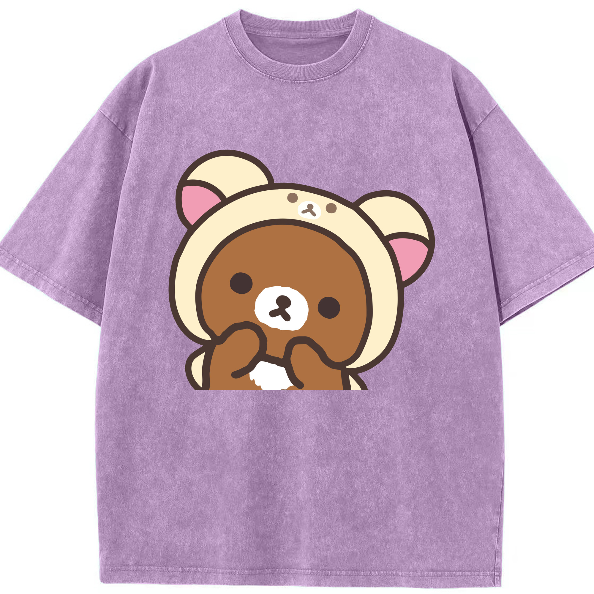（画像用） リラックマ リラックマ キイロイトリ Rilakkuma Korilakkuma Kiiroitori 綿100% ヴィンテージ風 半袖Tシャツ（フロントプリント）