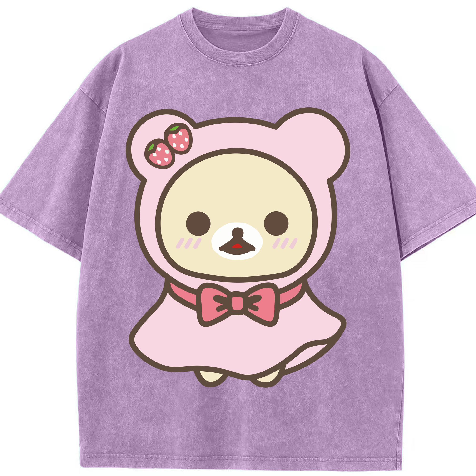 （画像用） リラックマ リラックマ キイロイトリ Rilakkuma Korilakkuma Kiiroitori 綿100% ヴィンテージ風 半袖Tシャツ（フロントプリント）