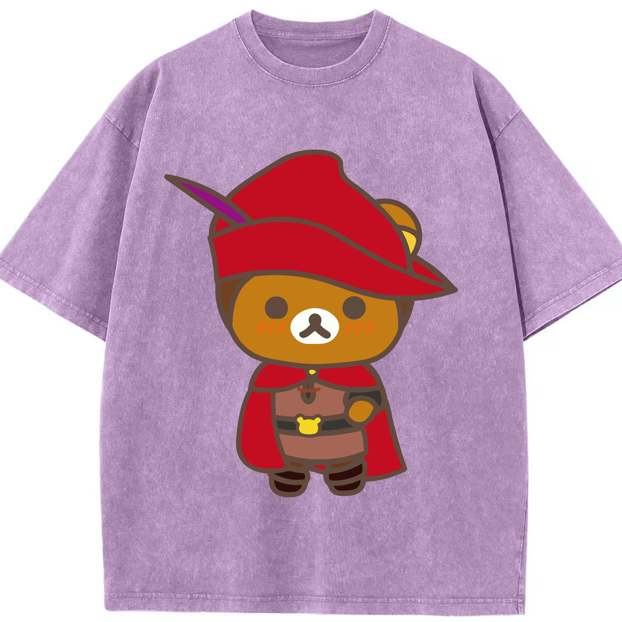 （画像用） リラックマ リラックマ キイロイトリ Rilakkuma Korilakkuma Kiiroitori 綿100% ヴィンテージ風 半袖Tシャツ（フロントプリント）