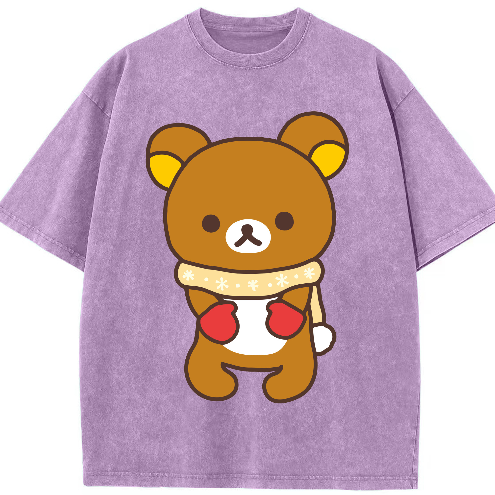 （画像用） リラックマ リラックマ キイロイトリ Rilakkuma Korilakkuma Kiiroitori 綿100% ヴィンテージ風 半袖Tシャツ（フロントプリント）