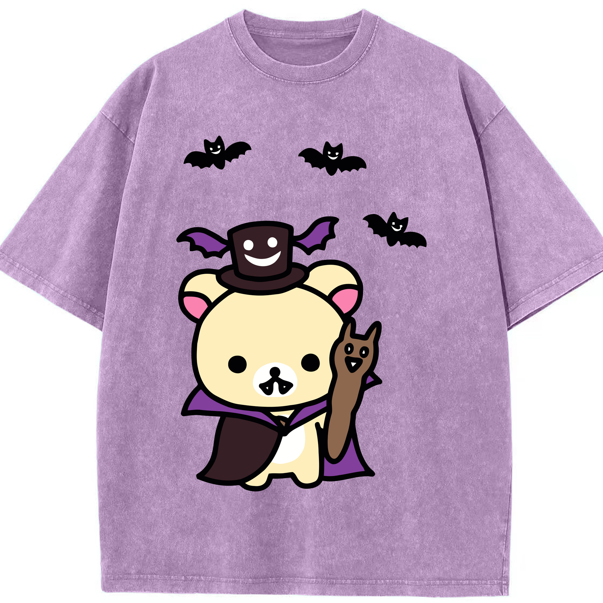 （画像用） リラックマ リラックマ キイロイトリ Rilakkuma Korilakkuma Kiiroitori 綿100% ヴィンテージ風 半袖Tシャツ（フロントプリント）