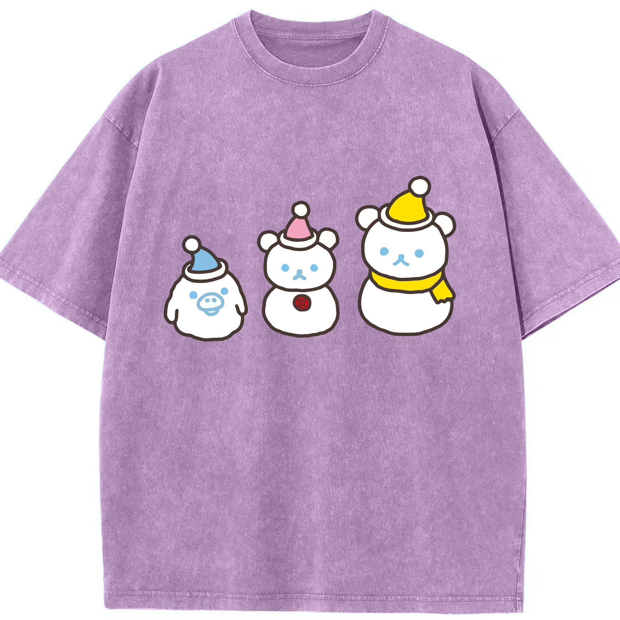 （画像用） リラックマ リラックマ キイロイトリ Rilakkuma Korilakkuma Kiiroitori 綿100% ヴィンテージ風 半袖Tシャツ（フロントプリント）