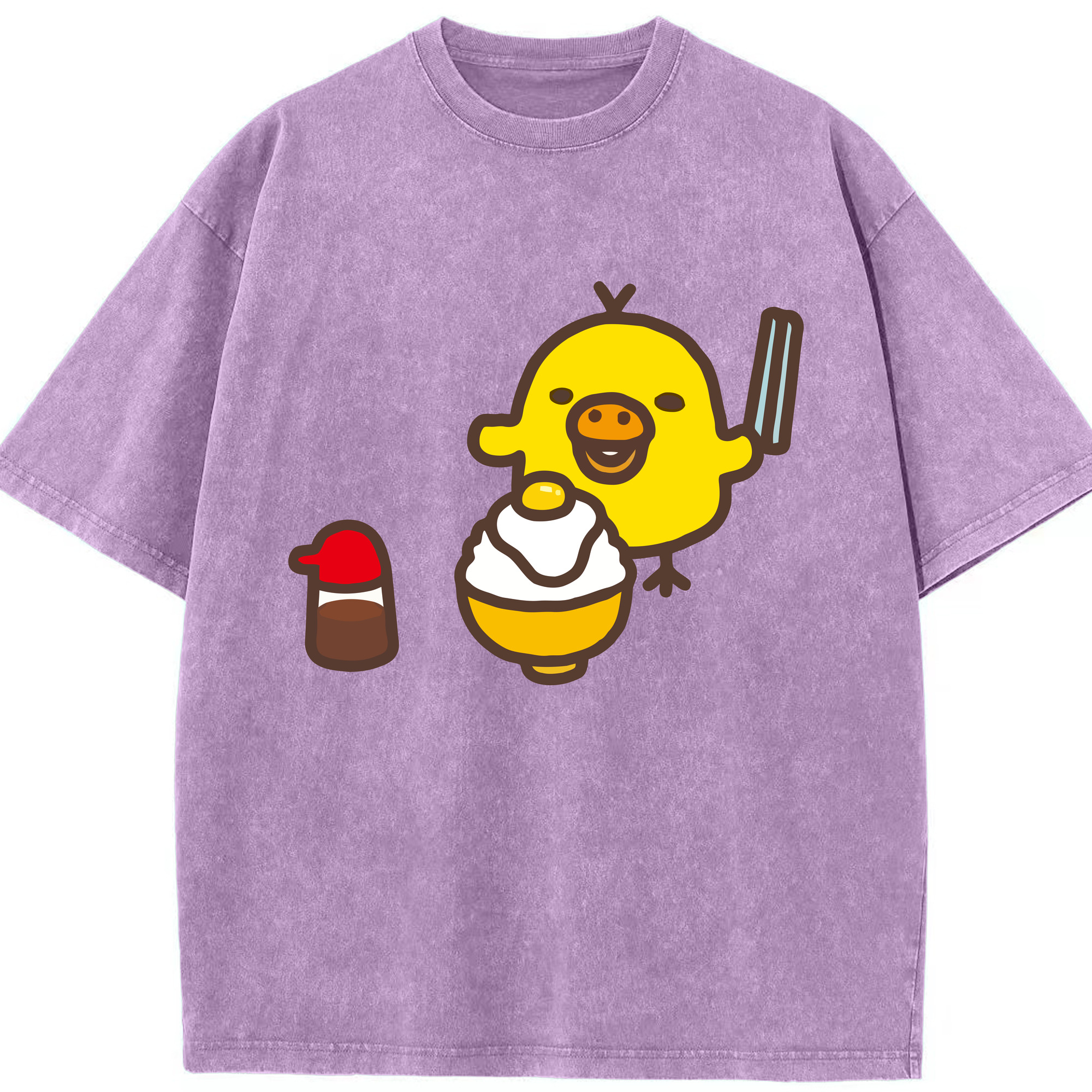 （画像用） リラックマ リラックマ キイロイトリ Rilakkuma Korilakkuma Kiiroitori 綿100% ヴィンテージ風 半袖Tシャツ（フロントプリント）