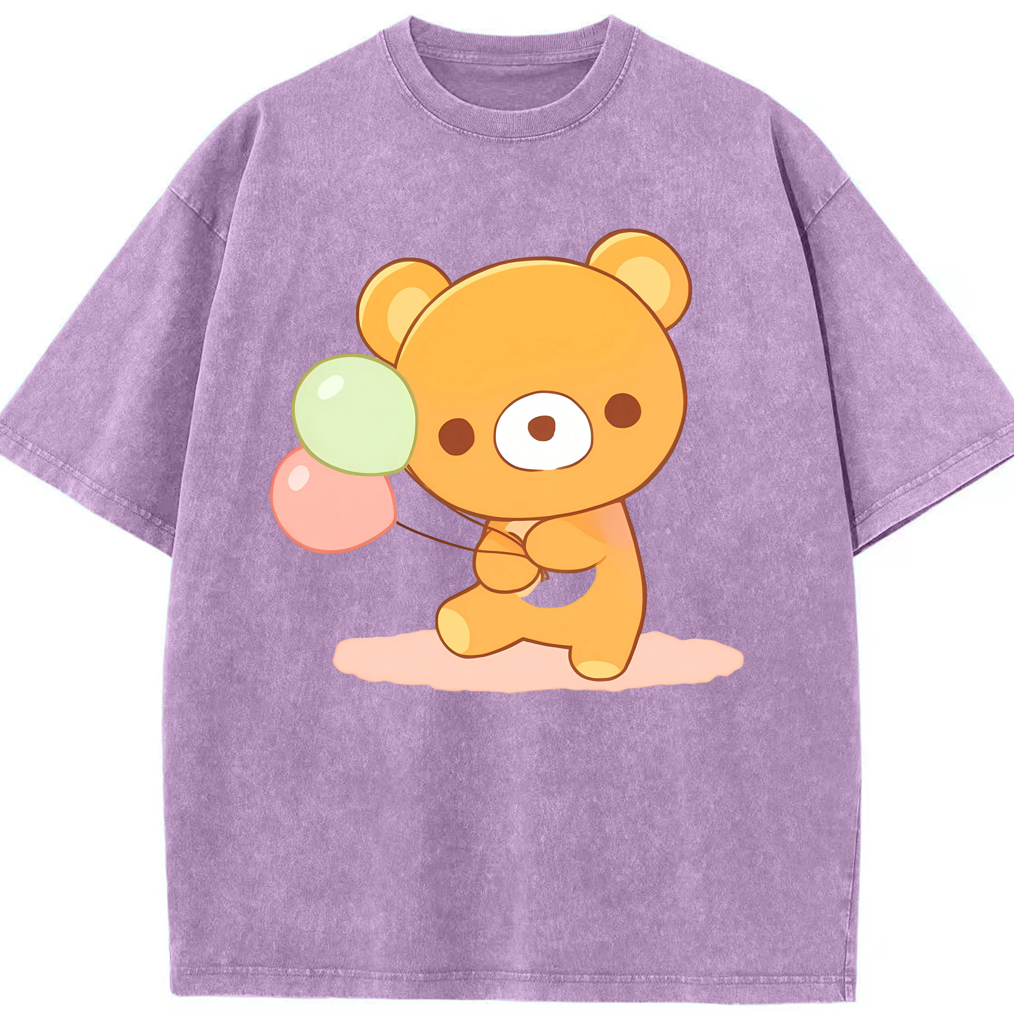 （画像用） リラックマ リラックマ キイロイトリ Rilakkuma Korilakkuma Kiiroitori 綿100% ヴィンテージ風 半袖Tシャツ（フロントプリント）
