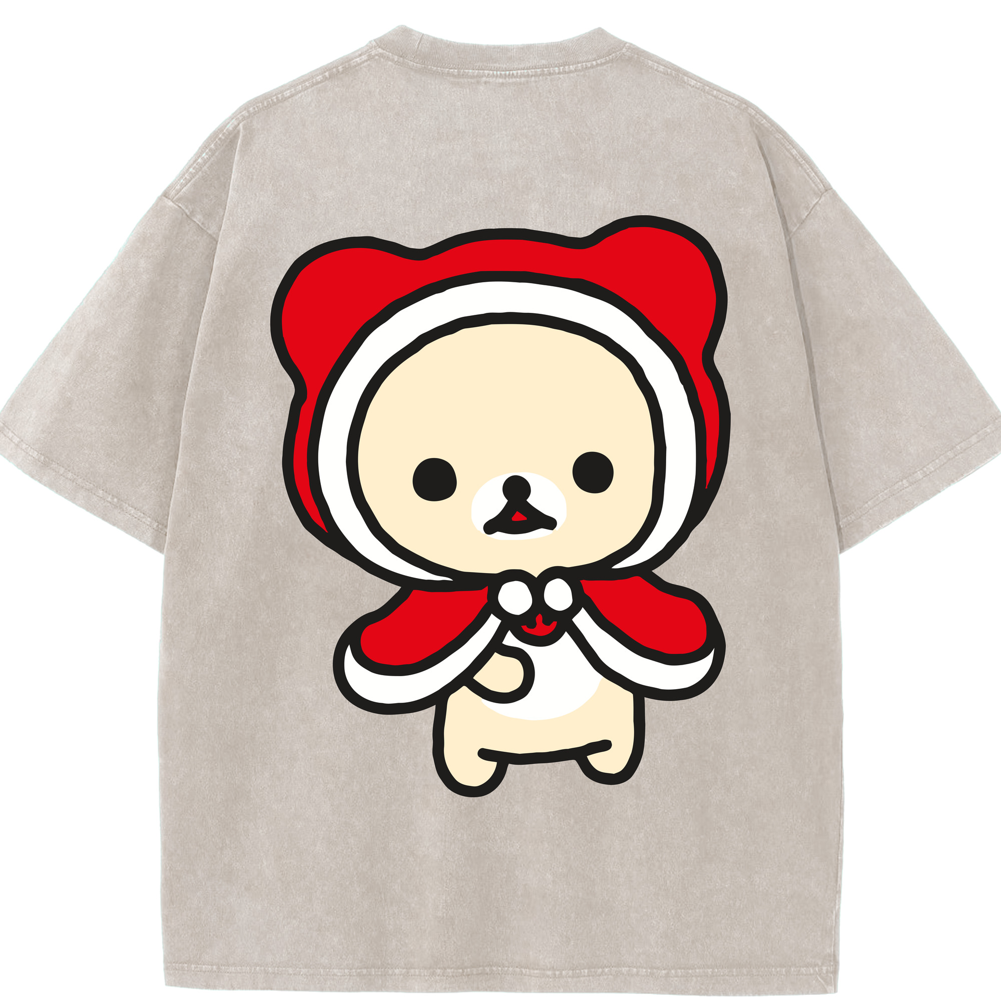 （画像用） リラックマ リラックマ キイロイトリ Rilakkuma Korilakkuma Kiiroitori 綿100% ヴィンテージ風 半袖Tシャツ（背面プリント）