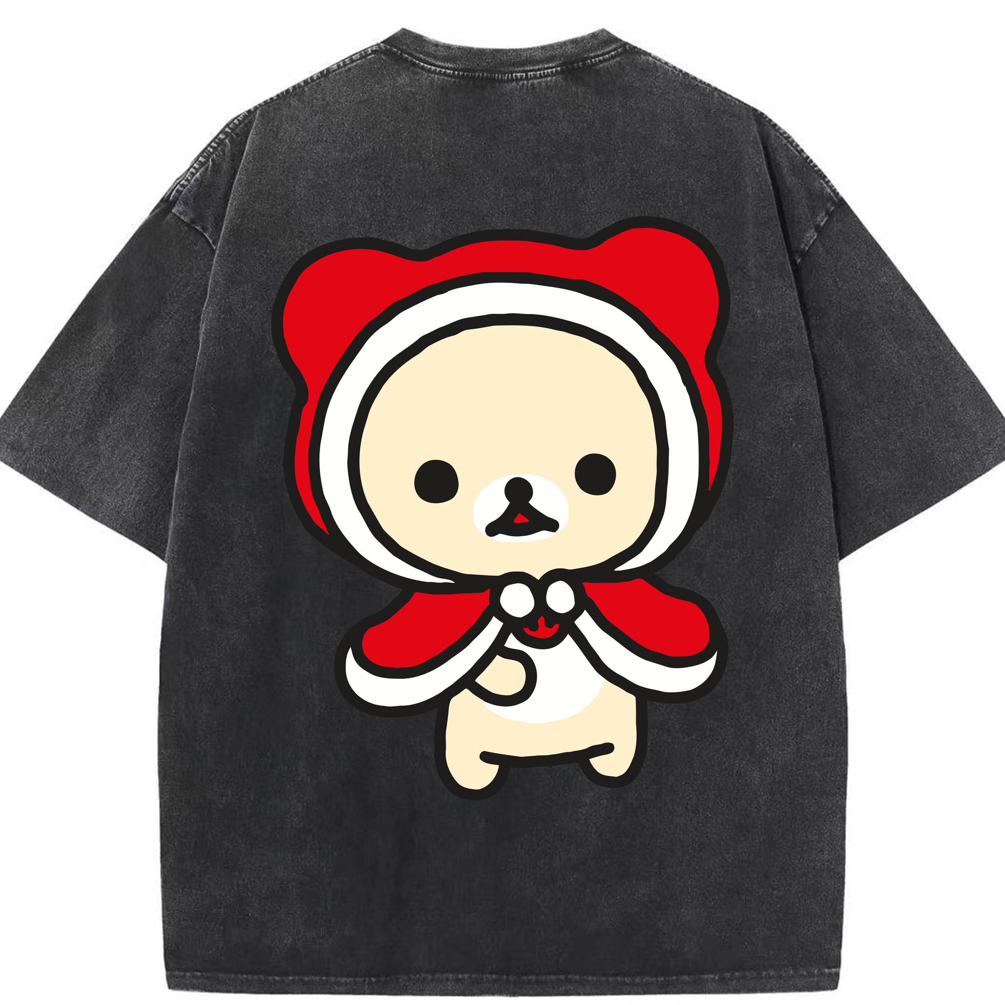 （画像用） リラックマ リラックマ キイロイトリ Rilakkuma Korilakkuma Kiiroitori 綿100% ヴィンテージ風 半袖Tシャツ（背面プリント）