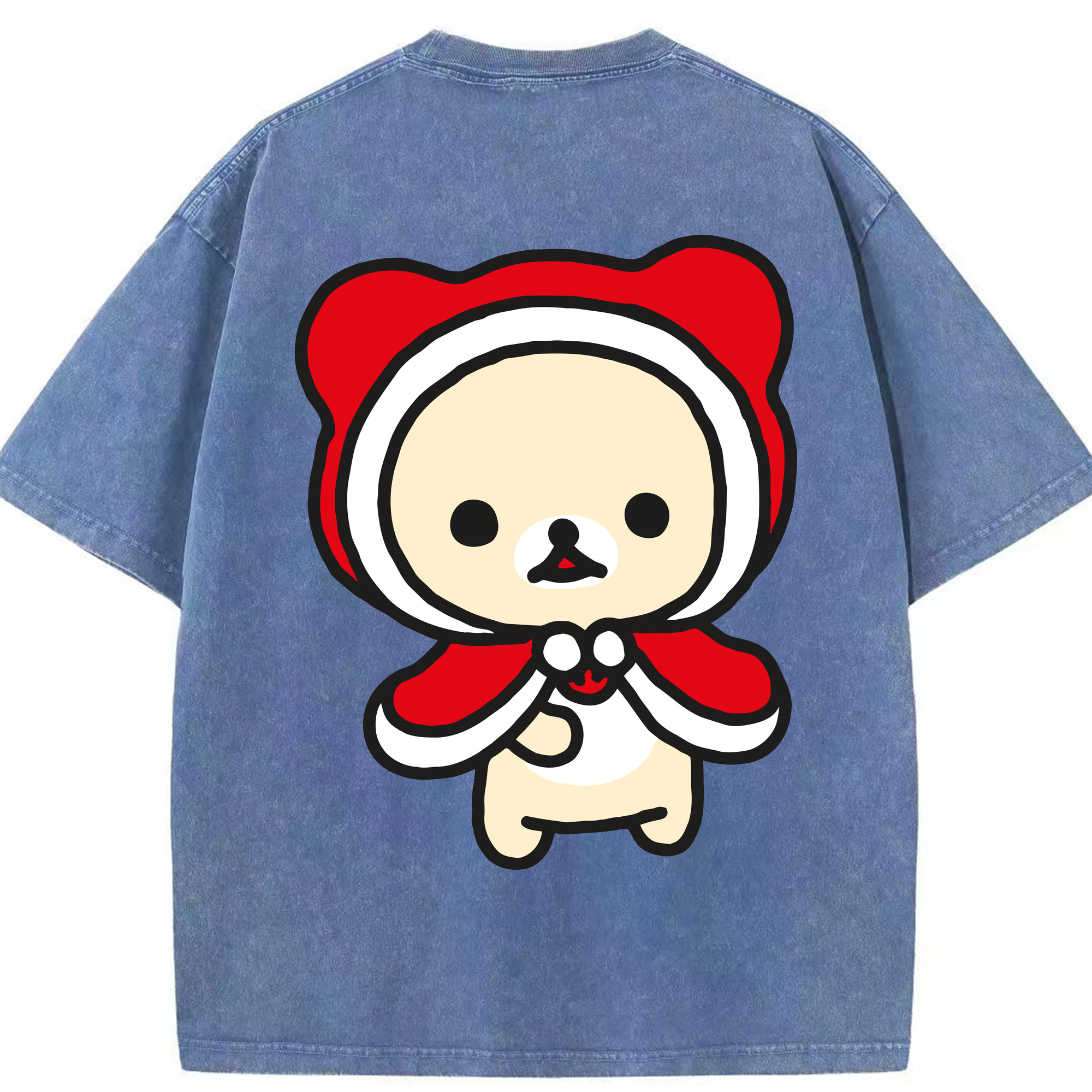 （画像用） リラックマ リラックマ キイロイトリ Rilakkuma Korilakkuma Kiiroitori 綿100% ヴィンテージ風 半袖Tシャツ（背面プリント）