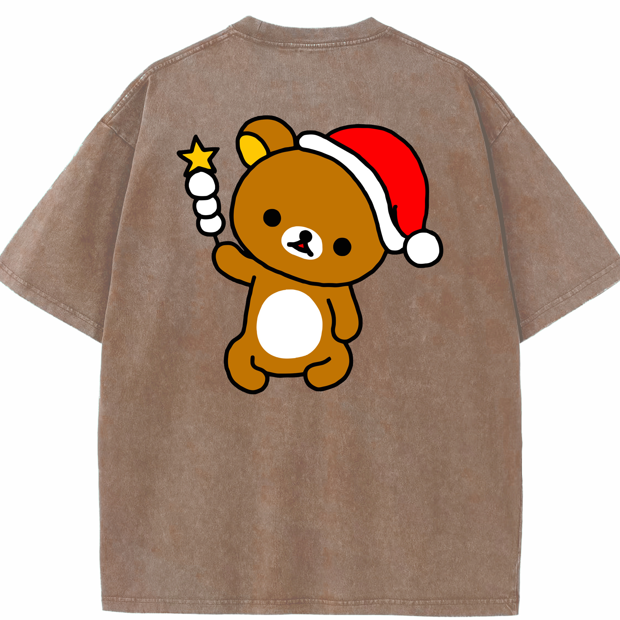 （画像用） リラックマ リラックマ キイロイトリ Rilakkuma Korilakkuma Kiiroitori 綿100% ヴィンテージ風 半袖Tシャツ（背面プリント）