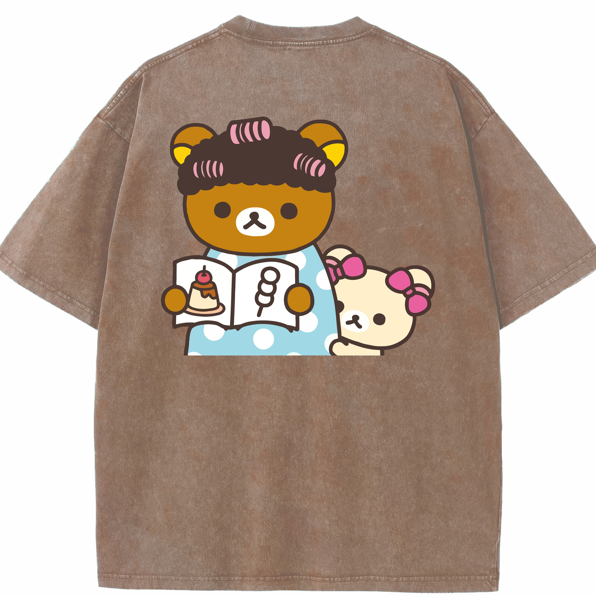 （画像用） リラックマ リラックマ キイロイトリ Rilakkuma Korilakkuma Kiiroitori 綿100% ヴィンテージ風 半袖Tシャツ（背面プリント）
