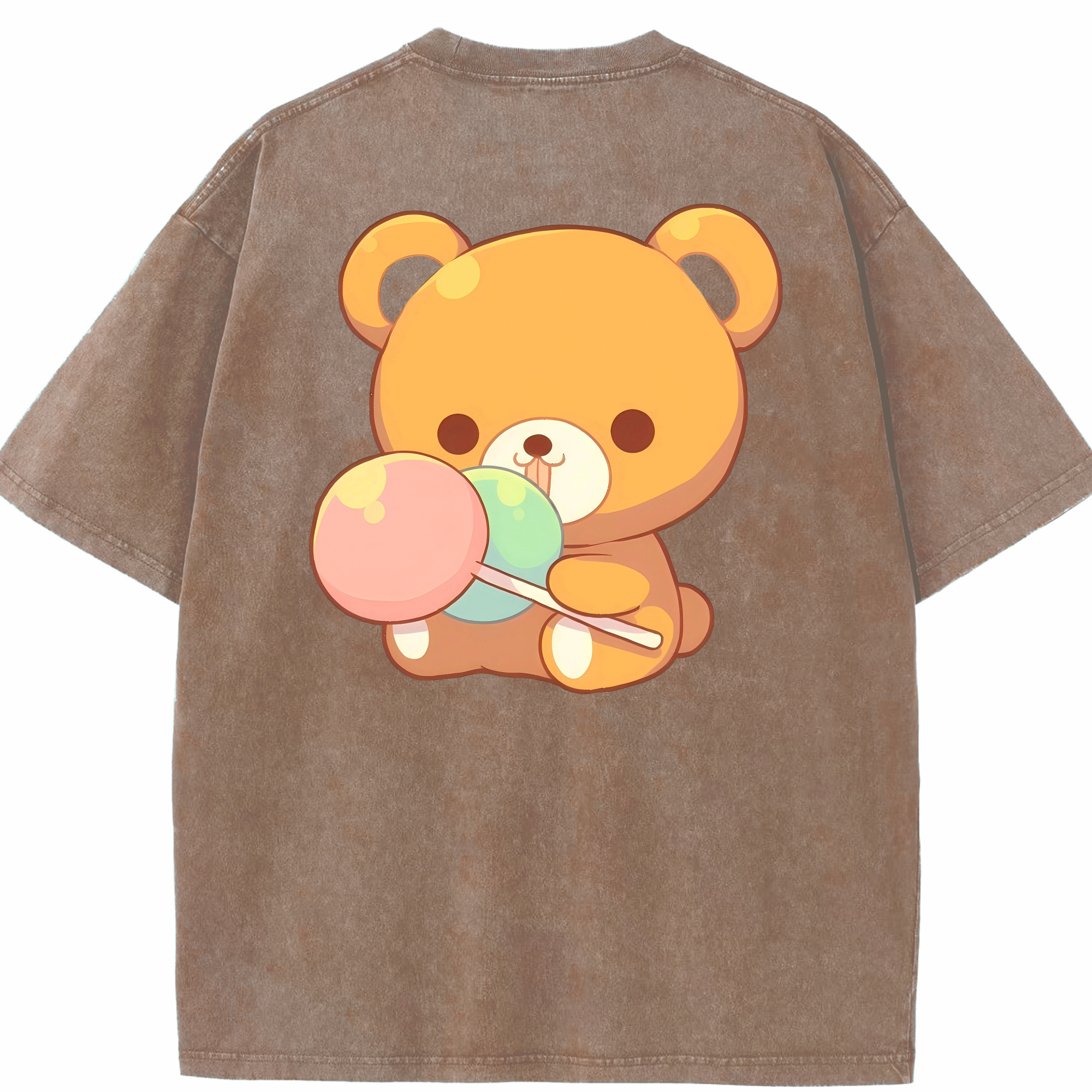 （画像用） リラックマ リラックマ キイロイトリ Rilakkuma Korilakkuma Kiiroitori 綿100% ヴィンテージ風 半袖Tシャツ（背面プリント）