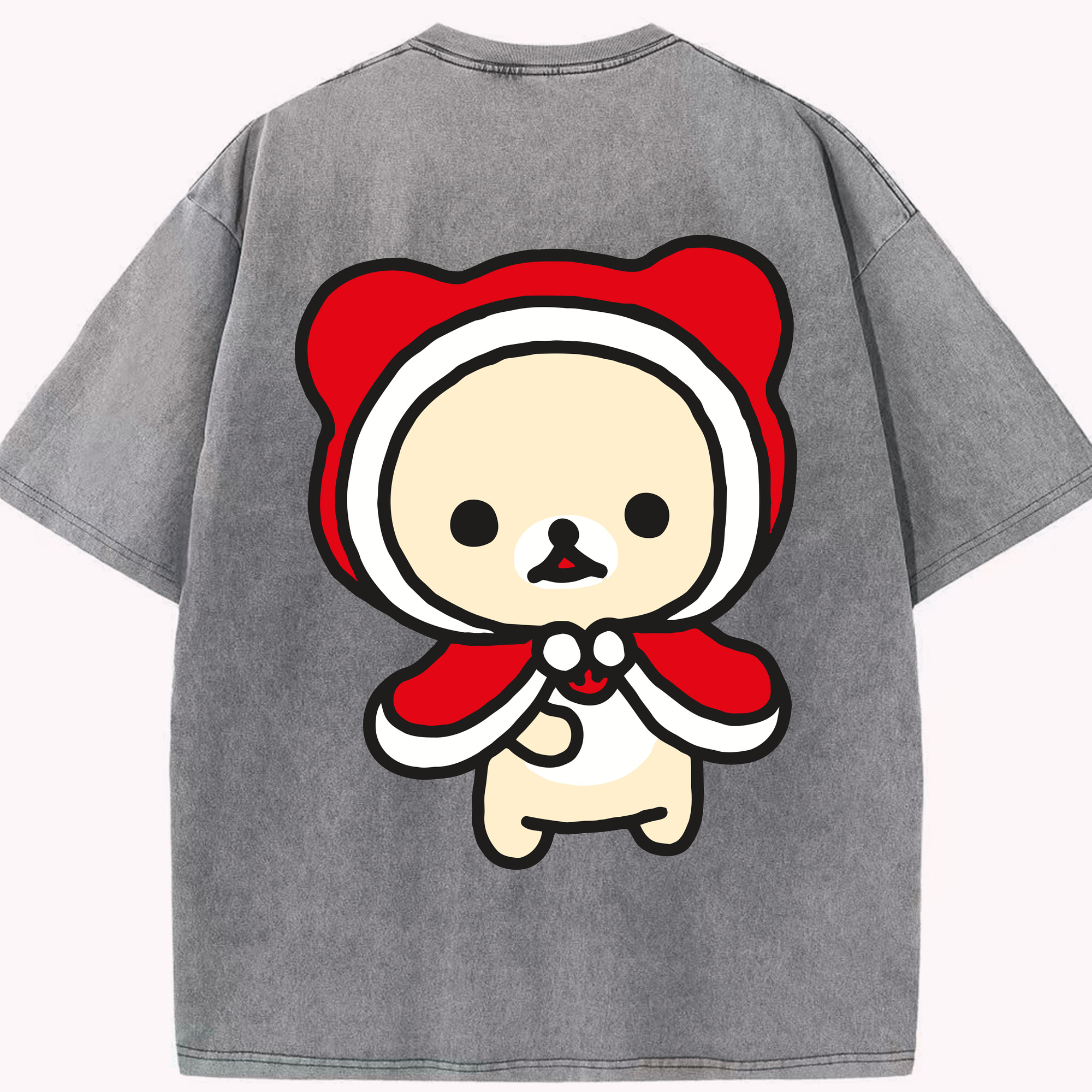 （画像用） リラックマ リラックマ キイロイトリ Rilakkuma Korilakkuma Kiiroitori 綿100% ヴィンテージ風 半袖Tシャツ（背面プリント）