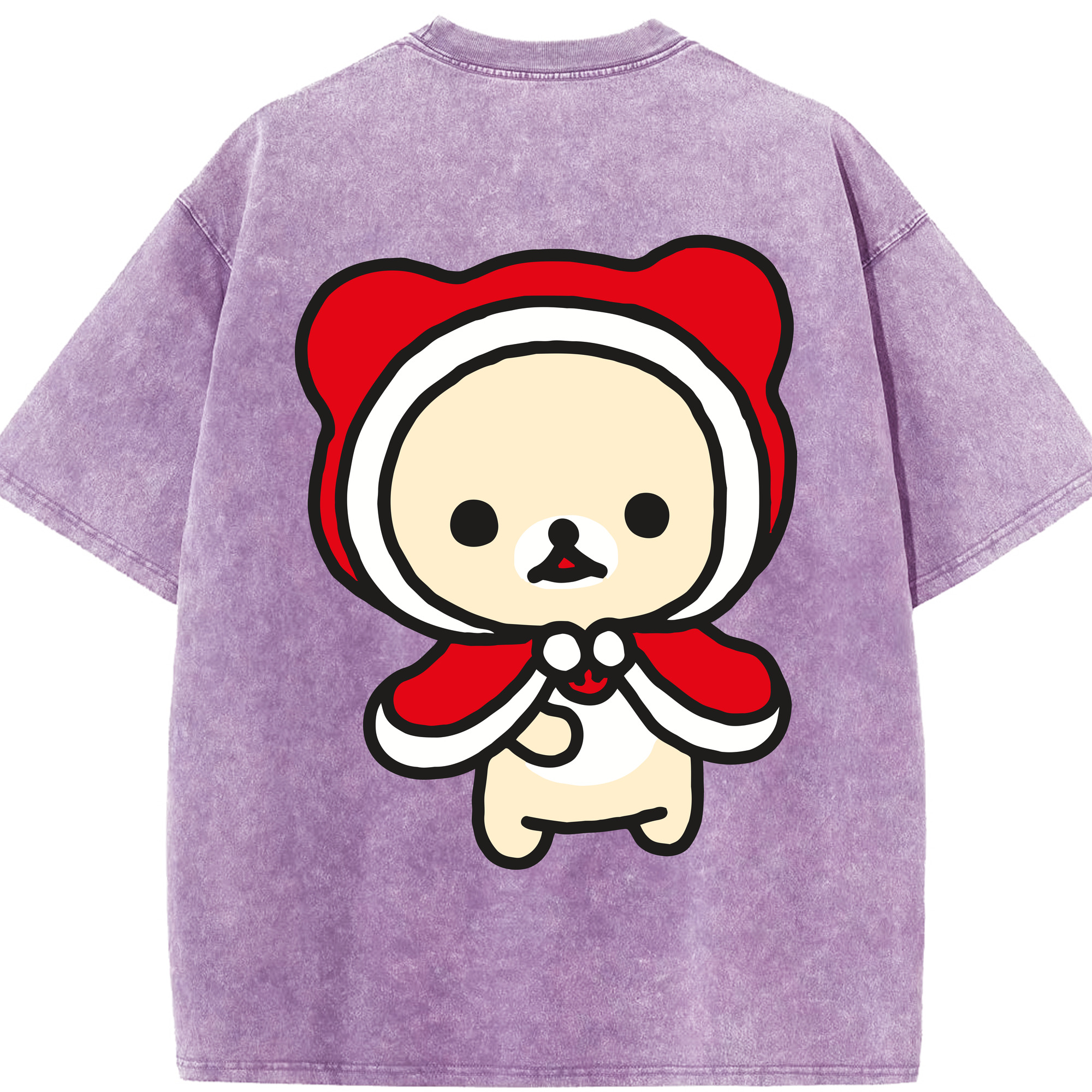 （画像用） リラックマ リラックマ キイロイトリ Rilakkuma Korilakkuma Kiiroitori 綿100% ヴィンテージ風 半袖Tシャツ（背面プリント）