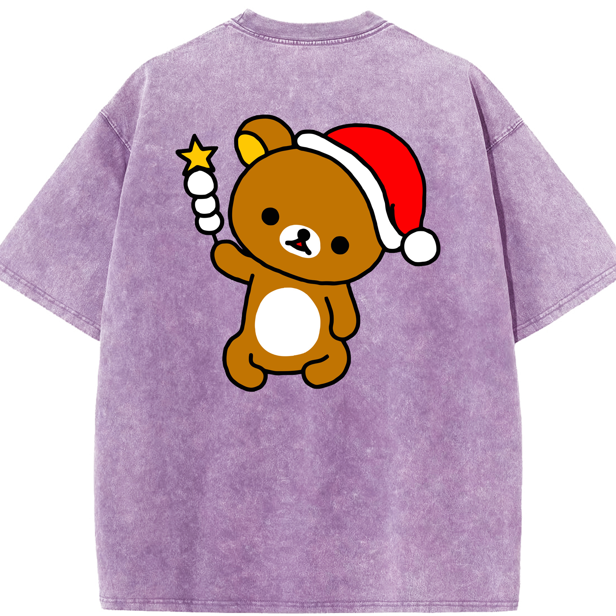 （画像用） リラックマ リラックマ キイロイトリ Rilakkuma Korilakkuma Kiiroitori 綿100% ヴィンテージ風 半袖Tシャツ（背面プリント）