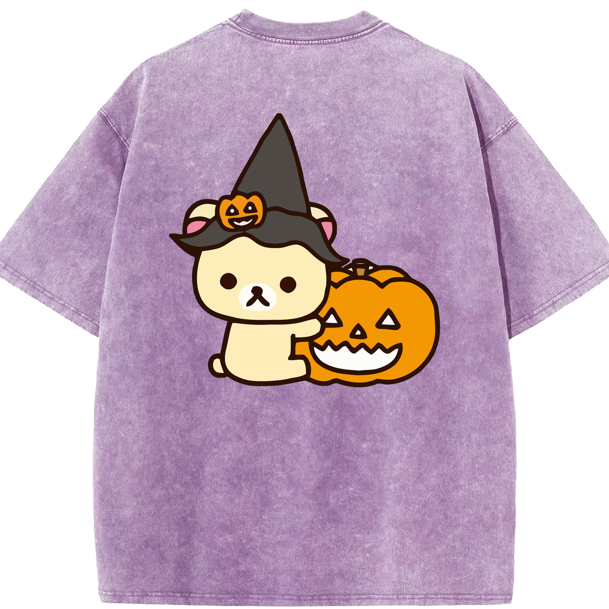 （画像用） リラックマ リラックマ キイロイトリ Rilakkuma Korilakkuma Kiiroitori 綿100% ヴィンテージ風 半袖Tシャツ（背面プリント）