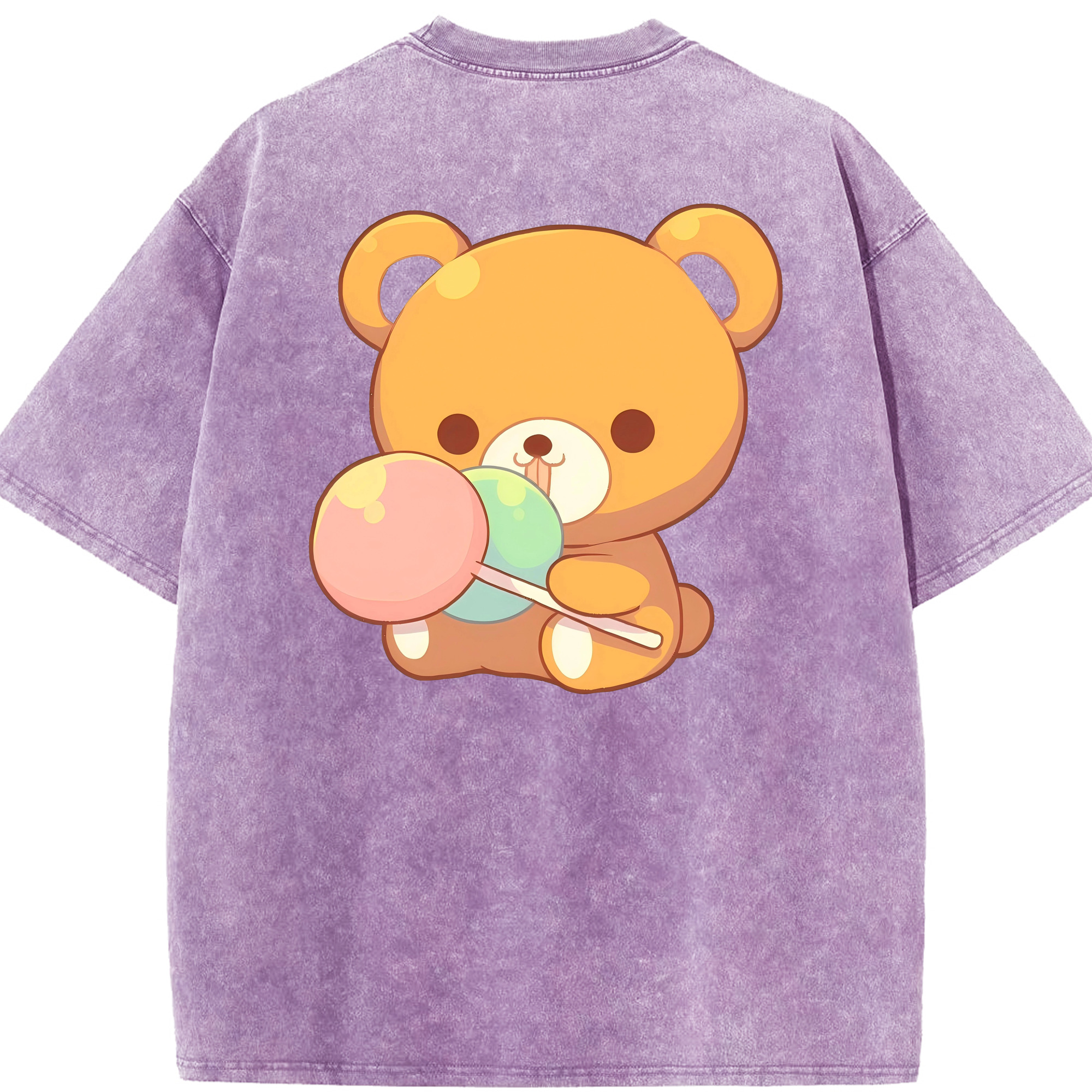 （画像用） リラックマ リラックマ キイロイトリ Rilakkuma Korilakkuma Kiiroitori 綿100% ヴィンテージ風 半袖Tシャツ（背面プリント）