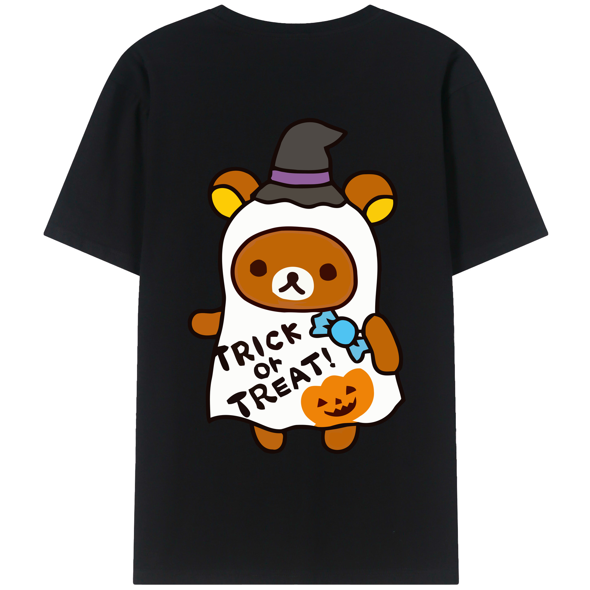 （画像用） リラックマ リラックマ キイロイトリ Rilakkuma Korilakkuma Kiiroitori 綿100％ メンズ半袖Tシャツ（バックプリント） 通気性