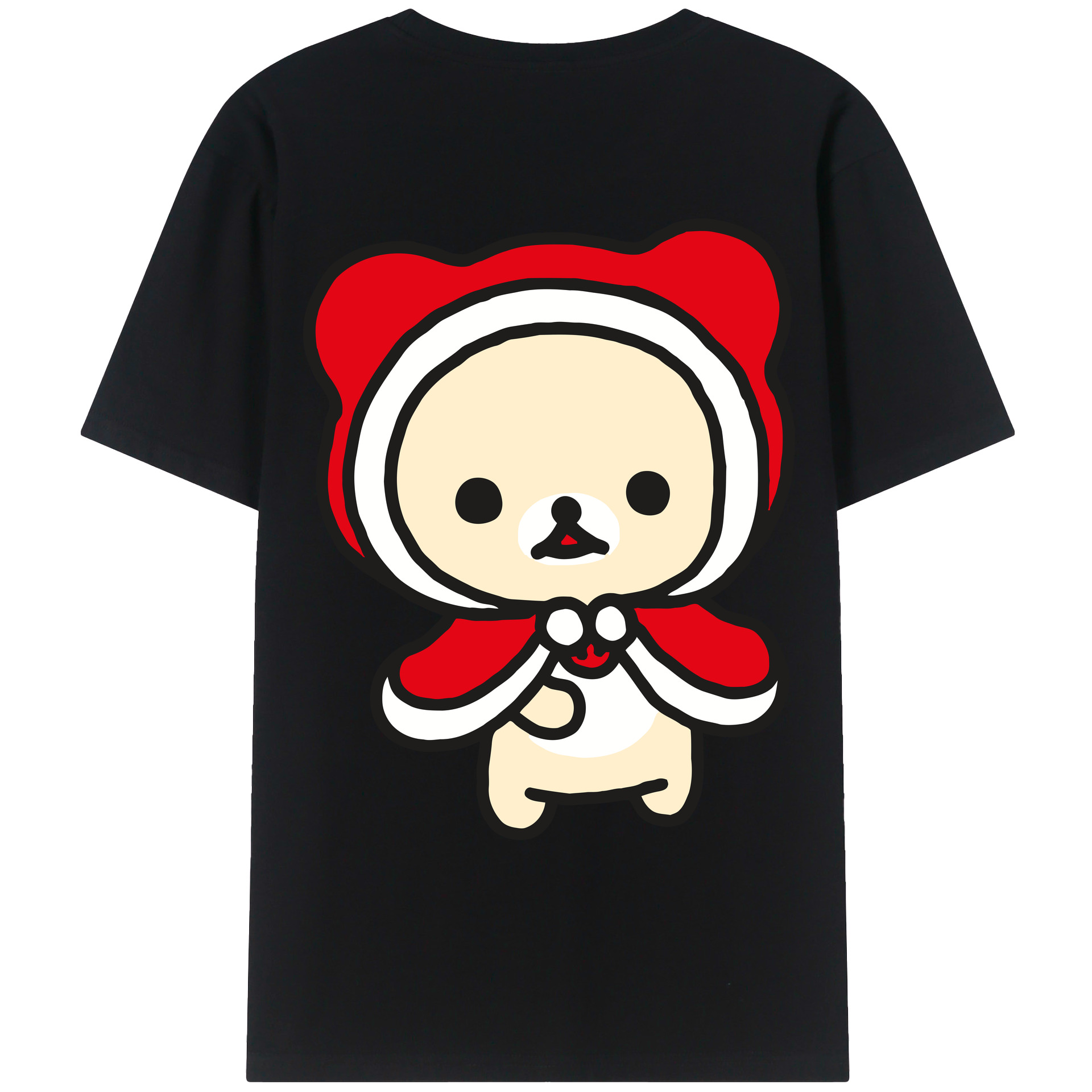 （画像用） リラックマ リラックマ キイロイトリ Rilakkuma Korilakkuma Kiiroitori 綿100％ メンズ半袖Tシャツ（バックプリント） 通気性