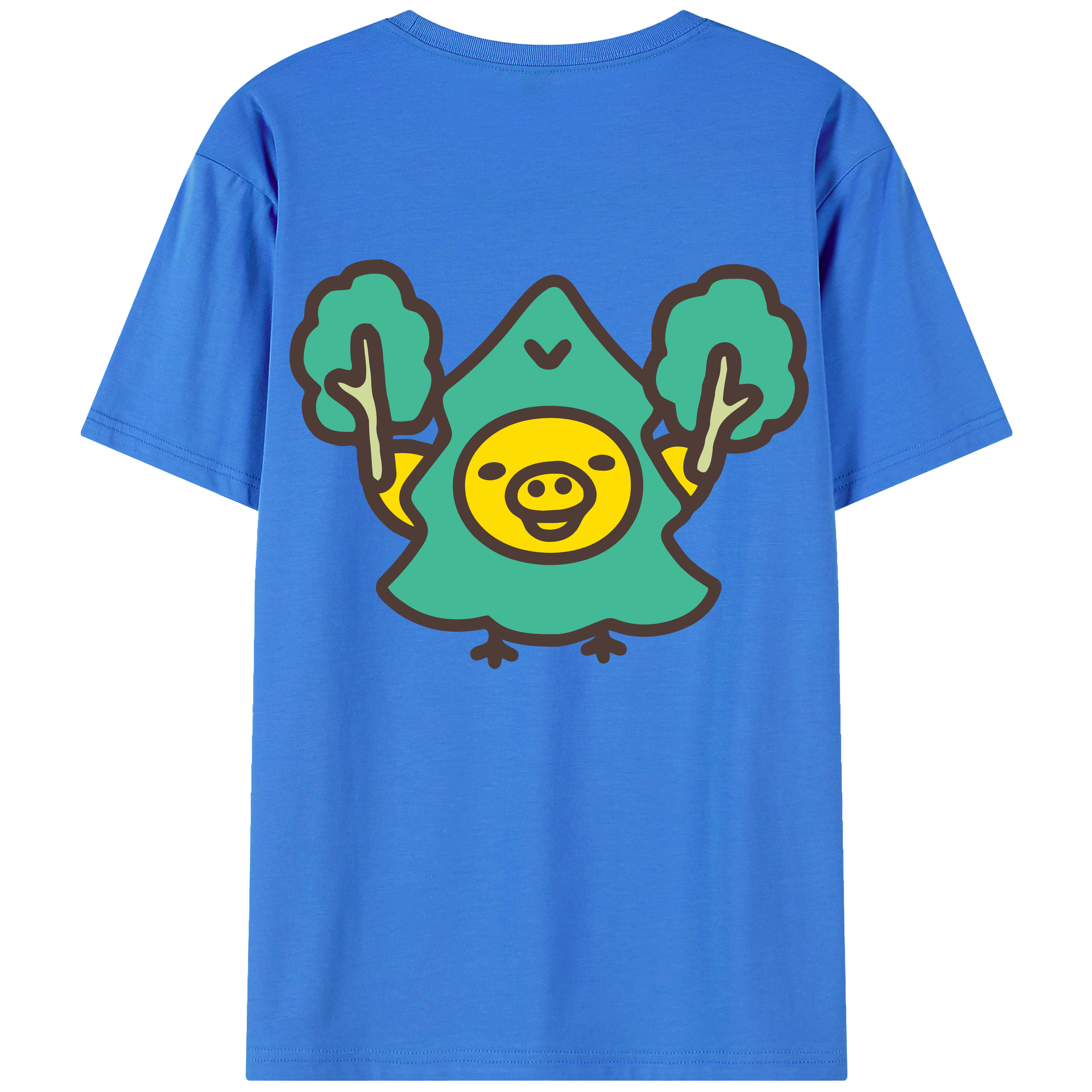 （画像用） リラックマ リラックマ キイロイトリ Rilakkuma Korilakkuma Kiiroitori 綿100％ メンズ半袖Tシャツ（バックプリント） 通気性