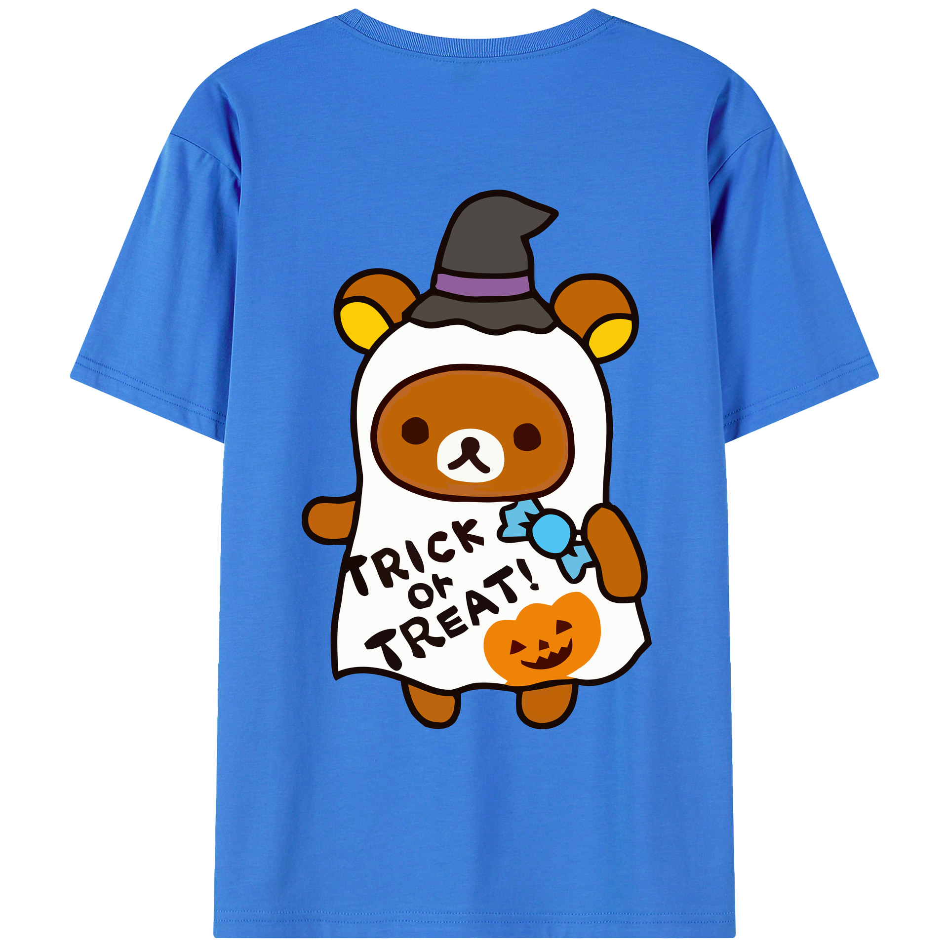 （画像用） リラックマ リラックマ キイロイトリ Rilakkuma Korilakkuma Kiiroitori 綿100％ メンズ半袖Tシャツ（バックプリント） 通気性