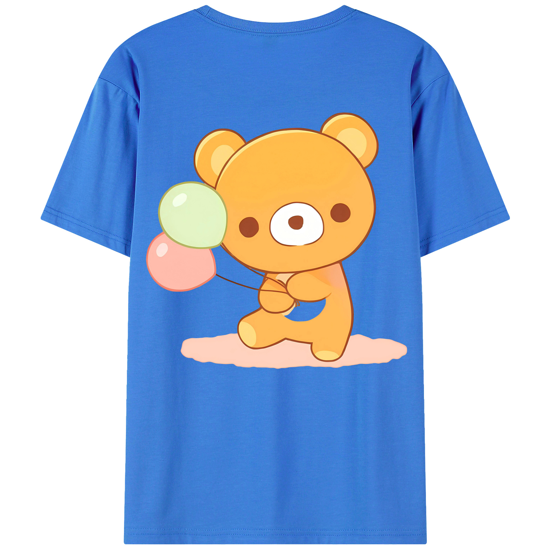 （画像用） リラックマ リラックマ キイロイトリ Rilakkuma Korilakkuma Kiiroitori 綿100％ メンズ半袖Tシャツ（バックプリント） 通気性