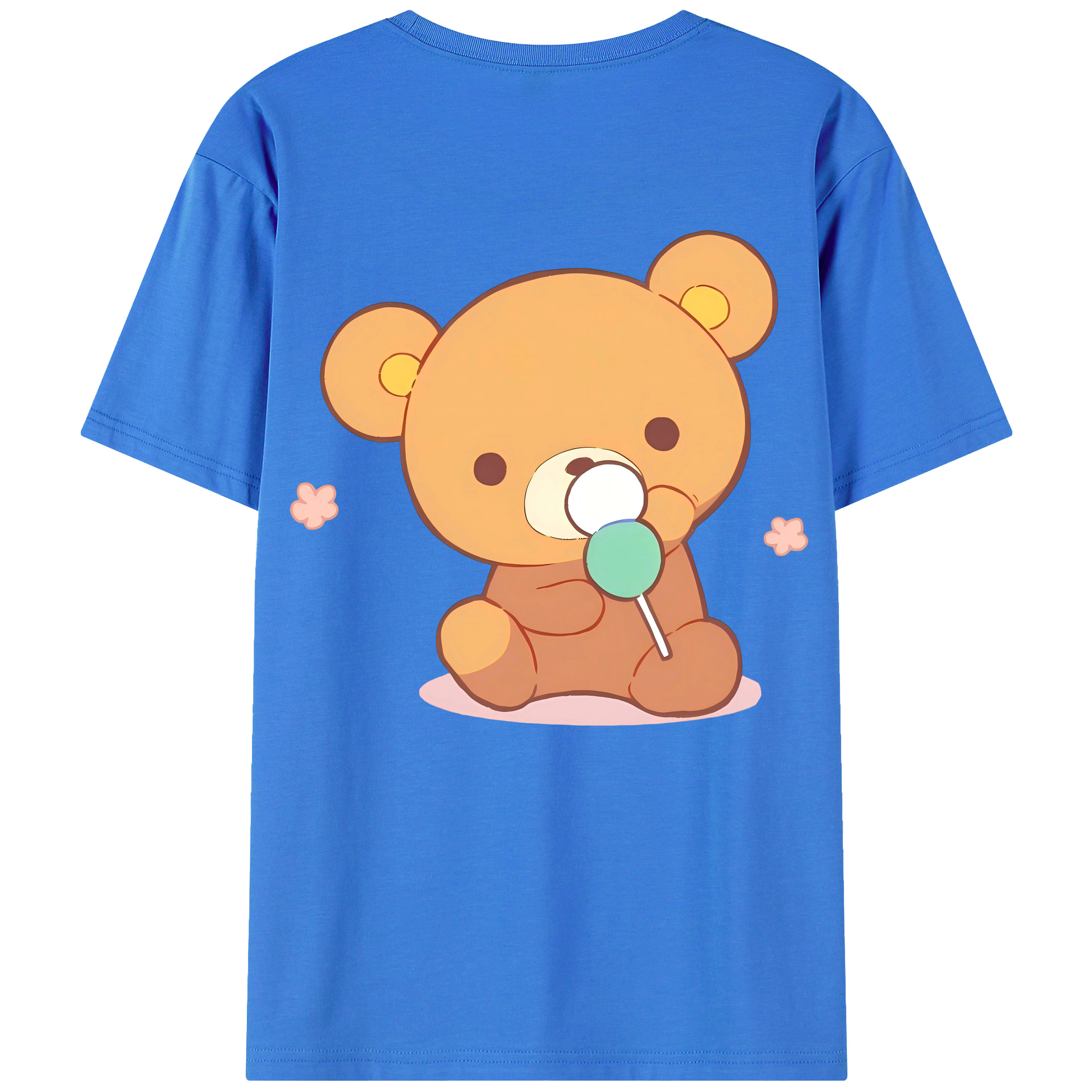 （画像用） リラックマ リラックマ キイロイトリ Rilakkuma Korilakkuma Kiiroitori 綿100％ メンズ半袖Tシャツ（バックプリント） 通気性