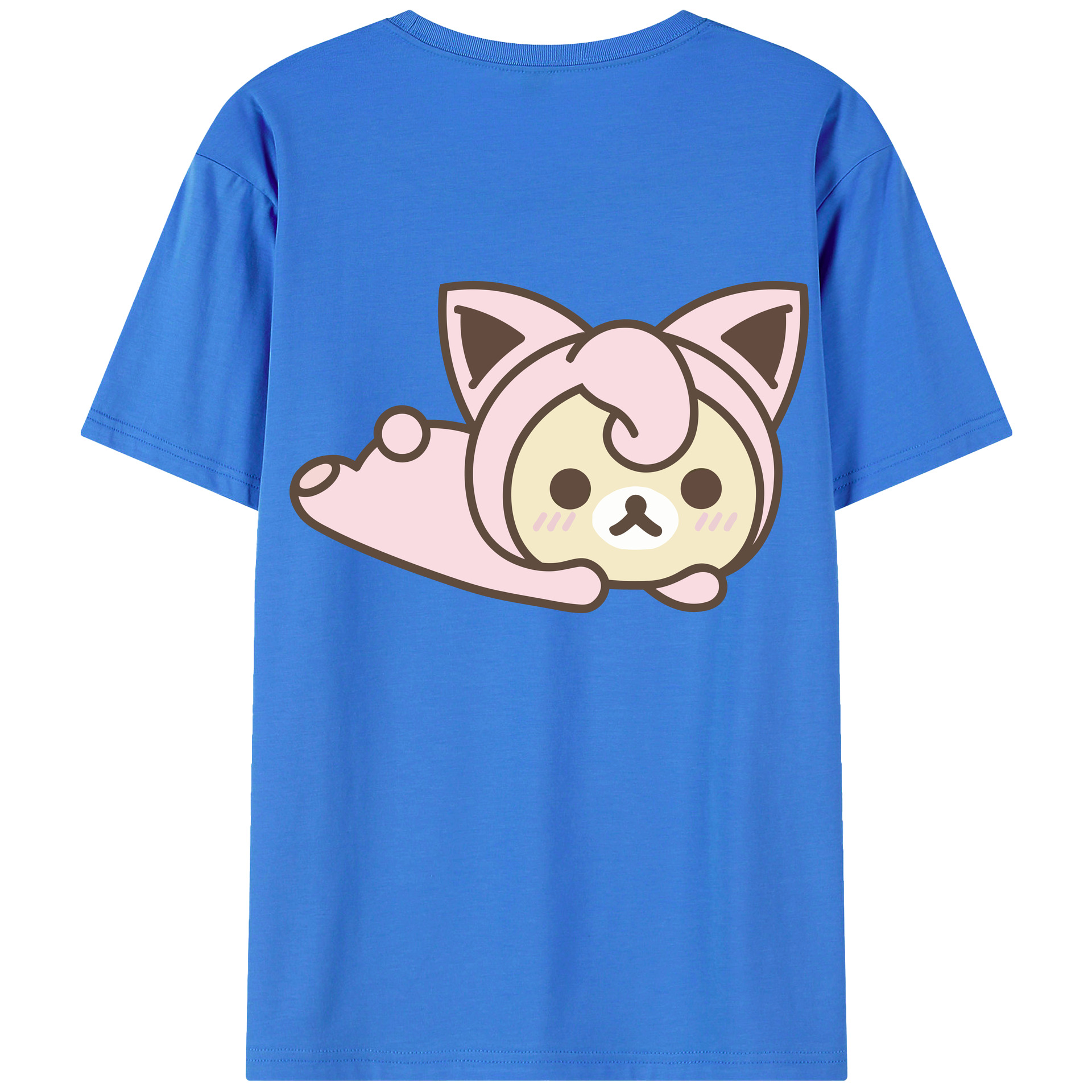 （画像用） リラックマ リラックマ キイロイトリ Rilakkuma Korilakkuma Kiiroitori 綿100％ メンズ半袖Tシャツ（バックプリント） 通気性
