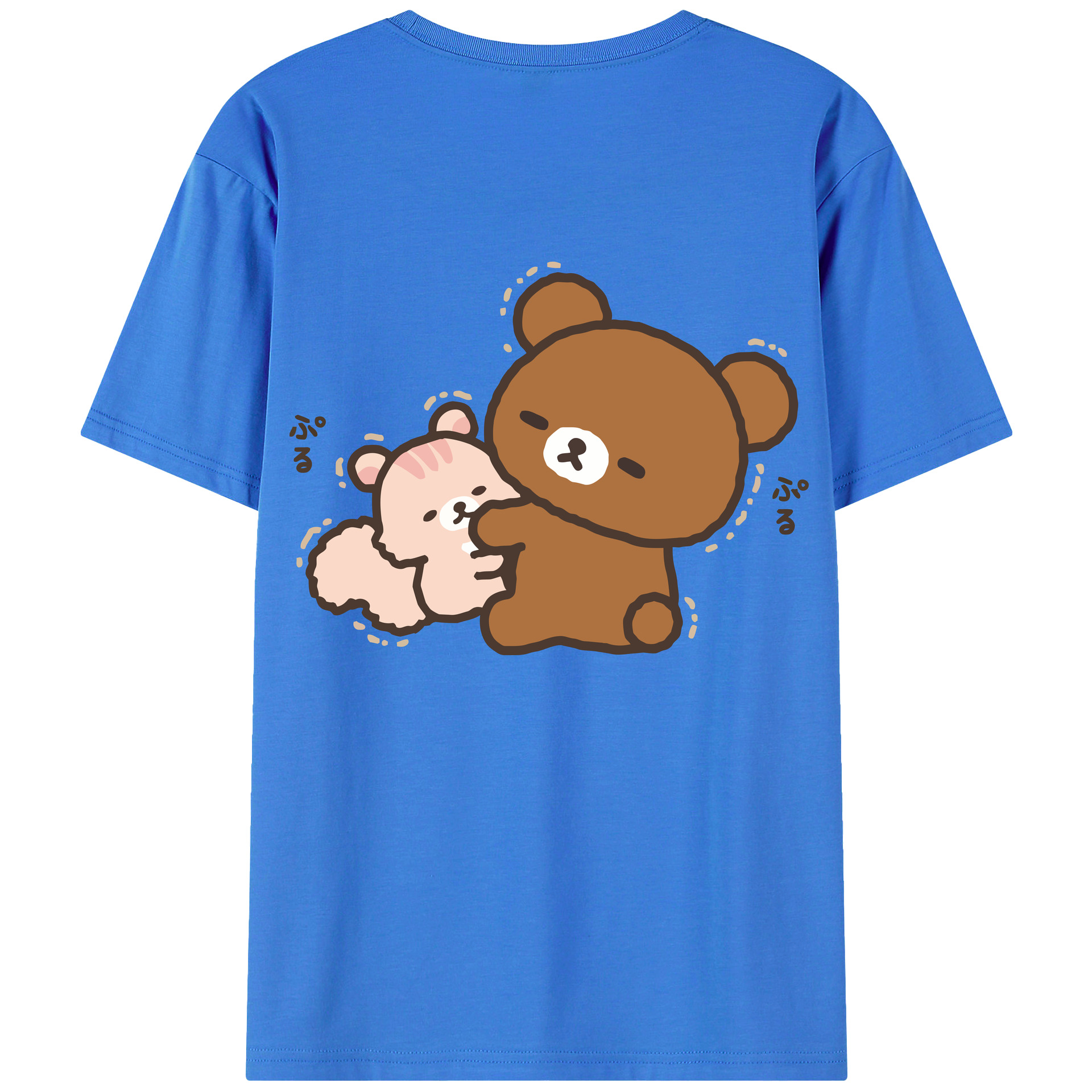 （画像用） リラックマ リラックマ キイロイトリ Rilakkuma Korilakkuma Kiiroitori 綿100％ メンズ半袖Tシャツ（バックプリント） 通気性