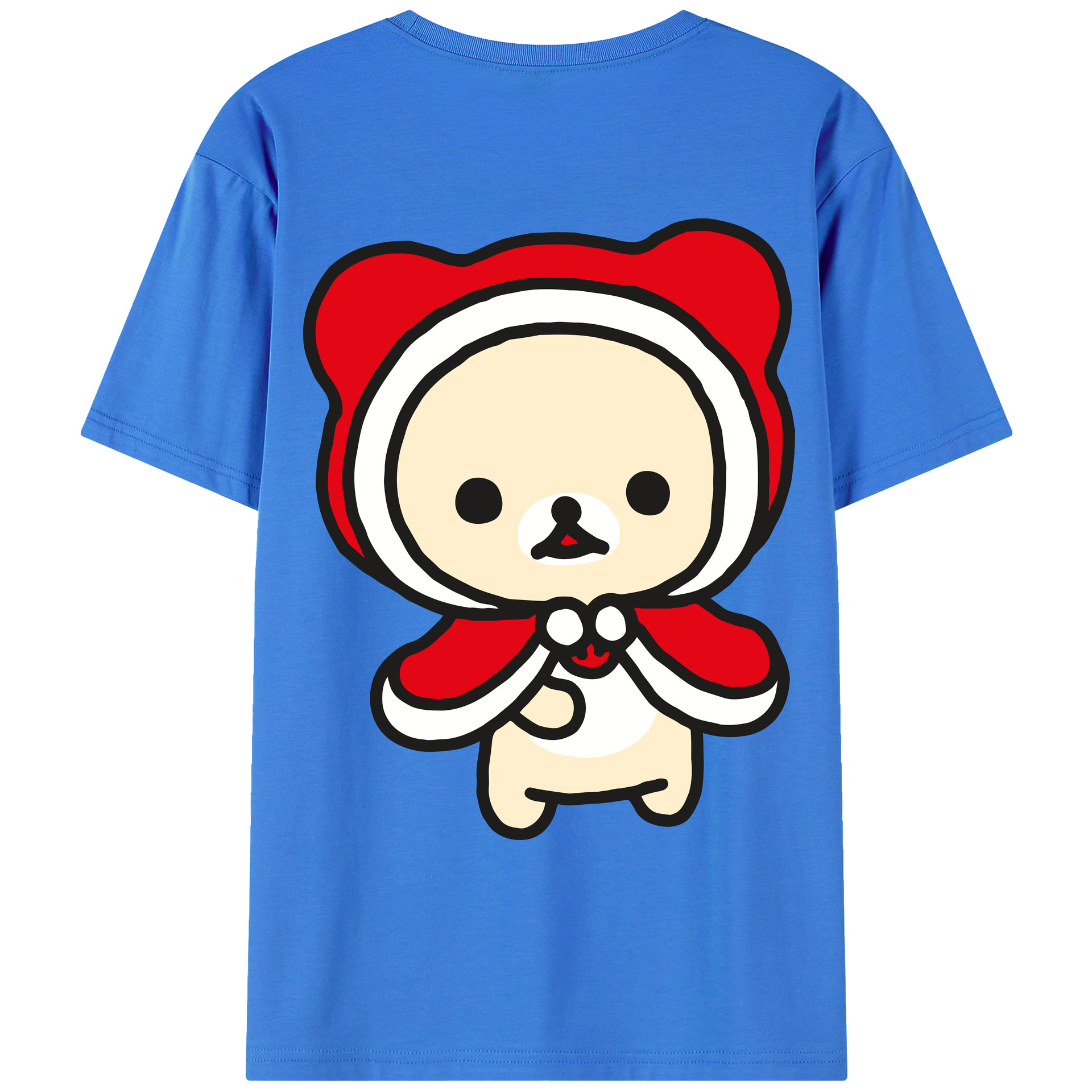 （画像用） リラックマ リラックマ キイロイトリ Rilakkuma Korilakkuma Kiiroitori 綿100％ メンズ半袖Tシャツ（バックプリント） 通気性