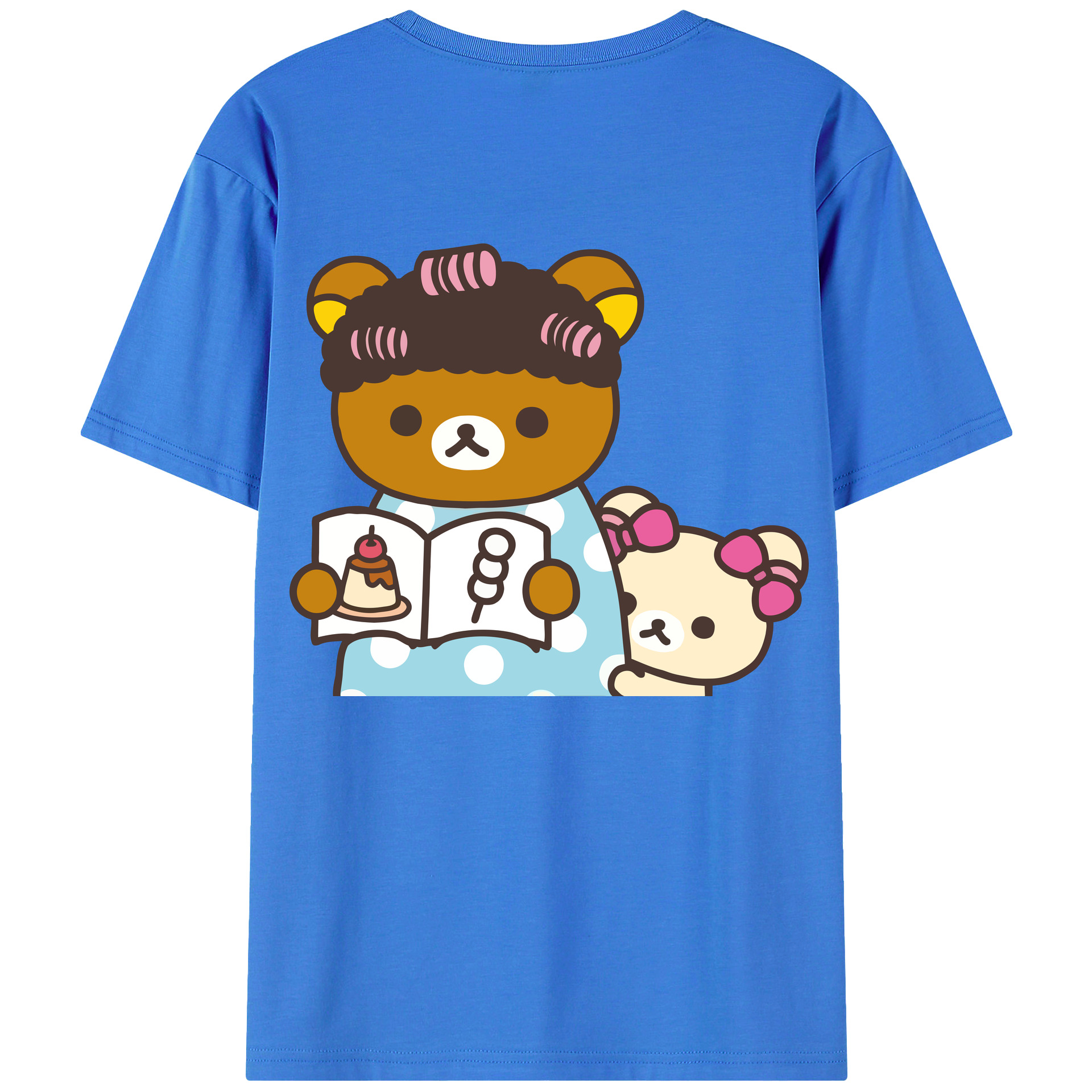 （画像用） リラックマ リラックマ キイロイトリ Rilakkuma Korilakkuma Kiiroitori 綿100％ メンズ半袖Tシャツ（バックプリント） 通気性