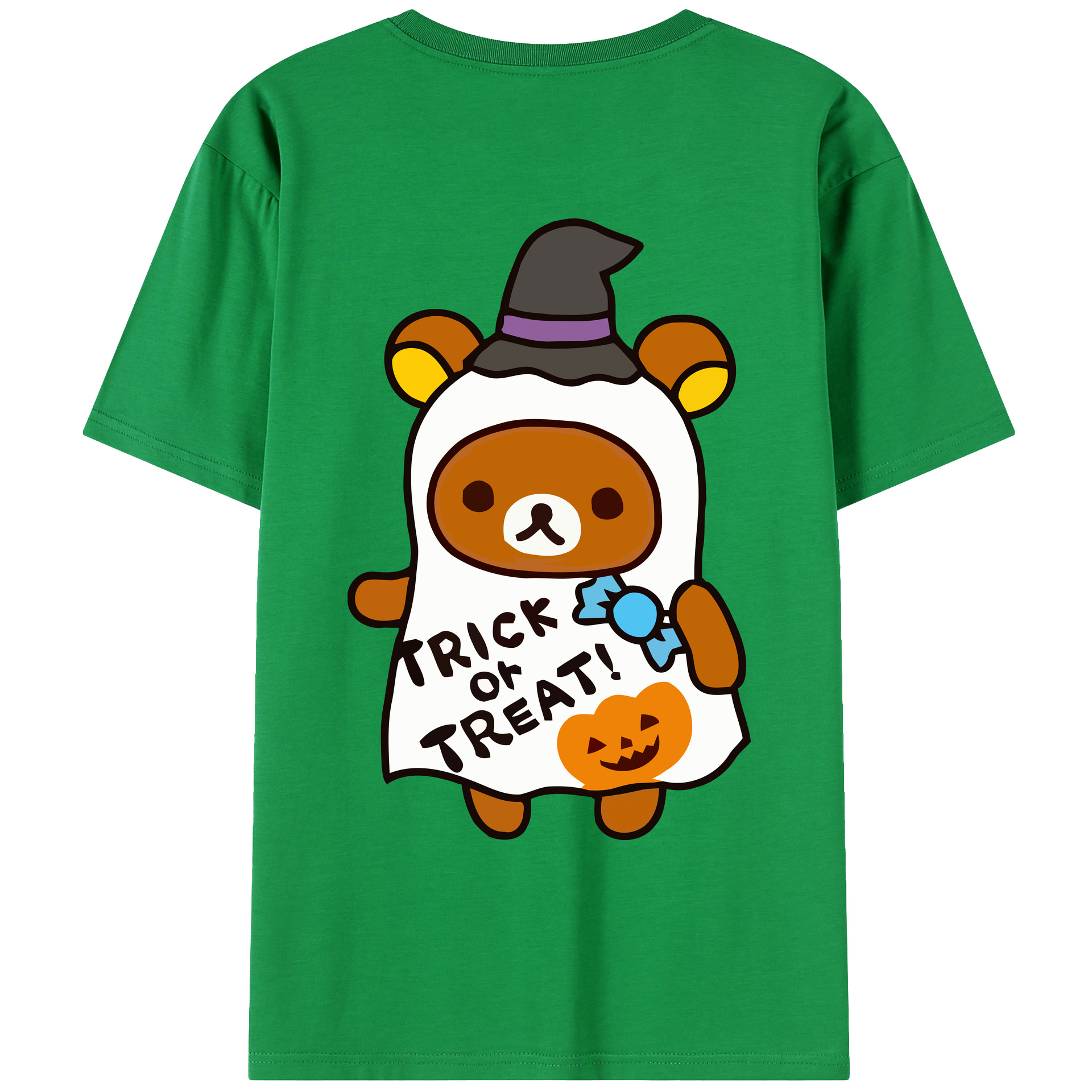 （画像用） リラックマ リラックマ キイロイトリ Rilakkuma Korilakkuma Kiiroitori 綿100％ メンズ半袖Tシャツ（バックプリント） 通気性