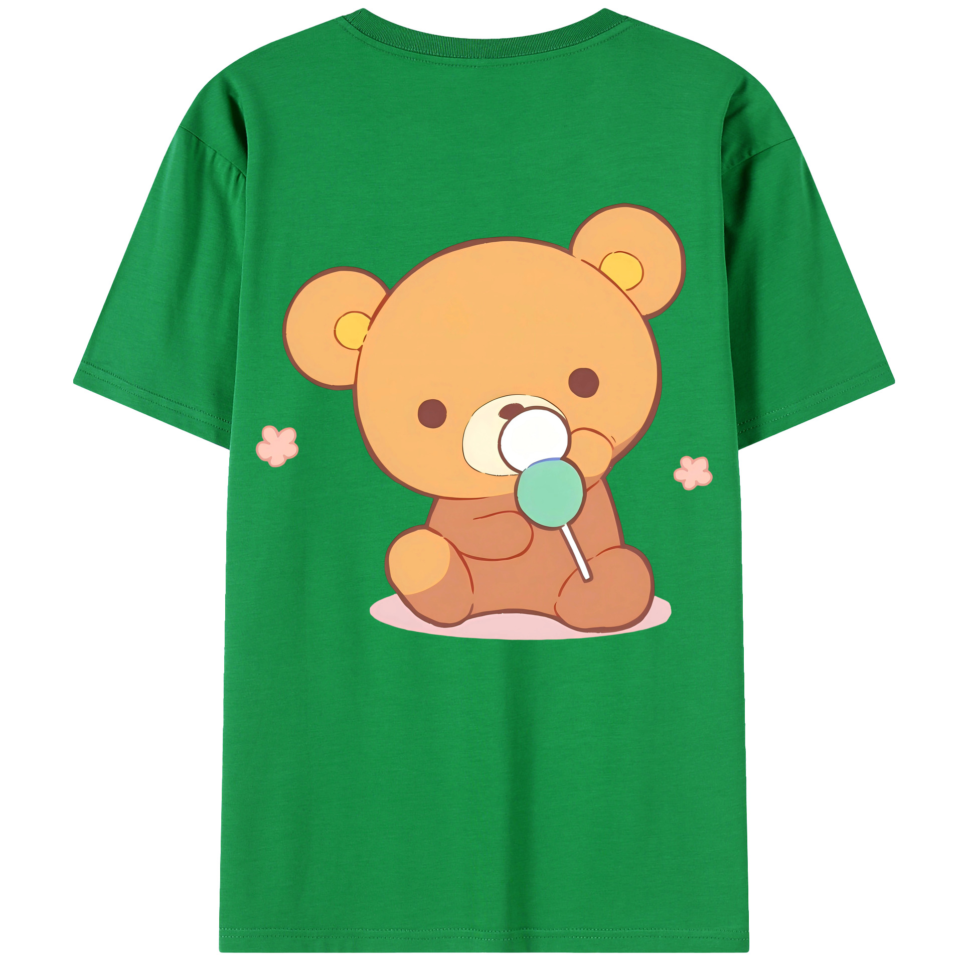 （画像用） リラックマ リラックマ キイロイトリ Rilakkuma Korilakkuma Kiiroitori 綿100％ メンズ半袖Tシャツ（バックプリント） 通気性