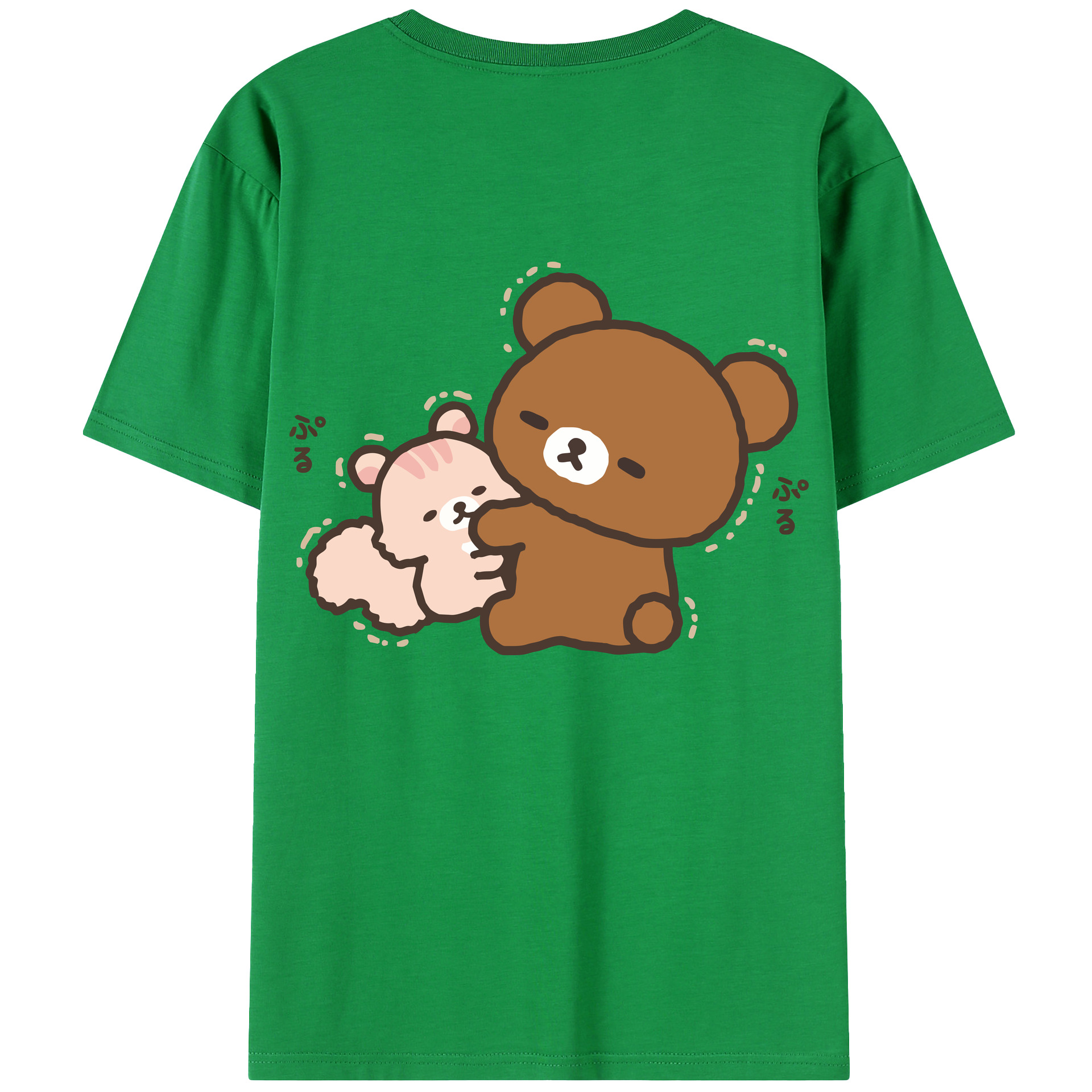 （画像用） リラックマ リラックマ キイロイトリ Rilakkuma Korilakkuma Kiiroitori 綿100％ メンズ半袖Tシャツ（バックプリント） 通気性