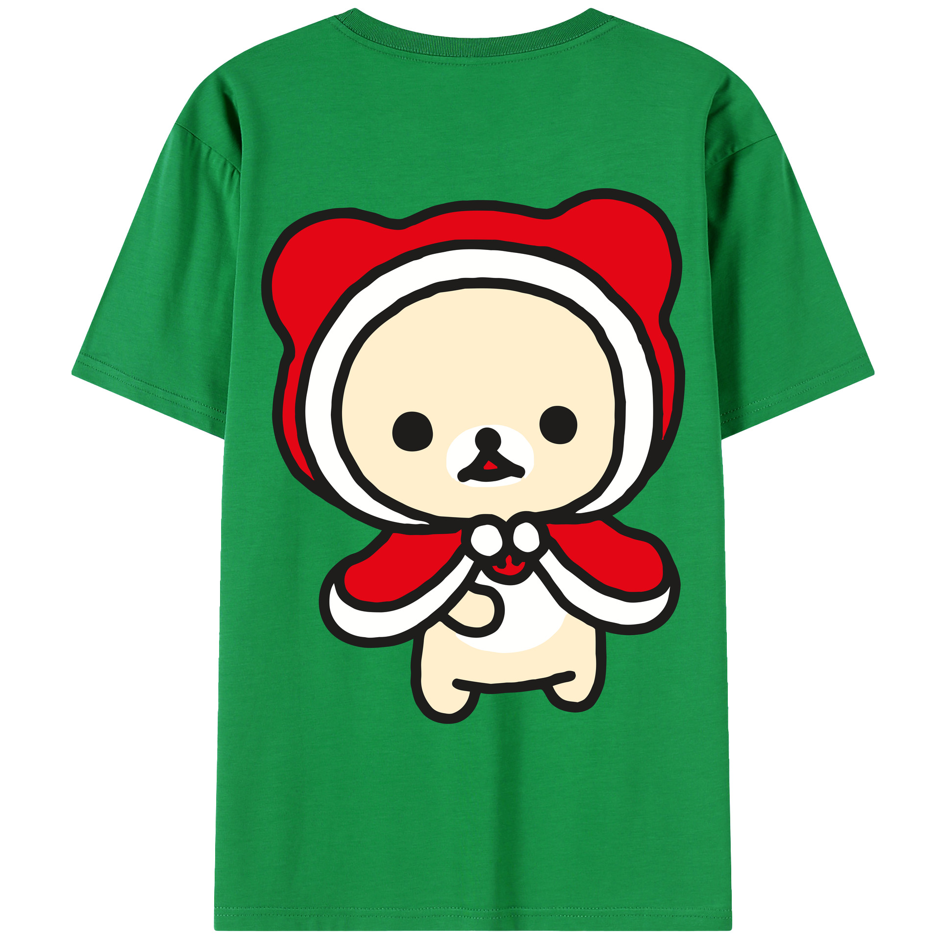 （画像用） リラックマ リラックマ キイロイトリ Rilakkuma Korilakkuma Kiiroitori 綿100％ メンズ半袖Tシャツ（バックプリント） 通気性