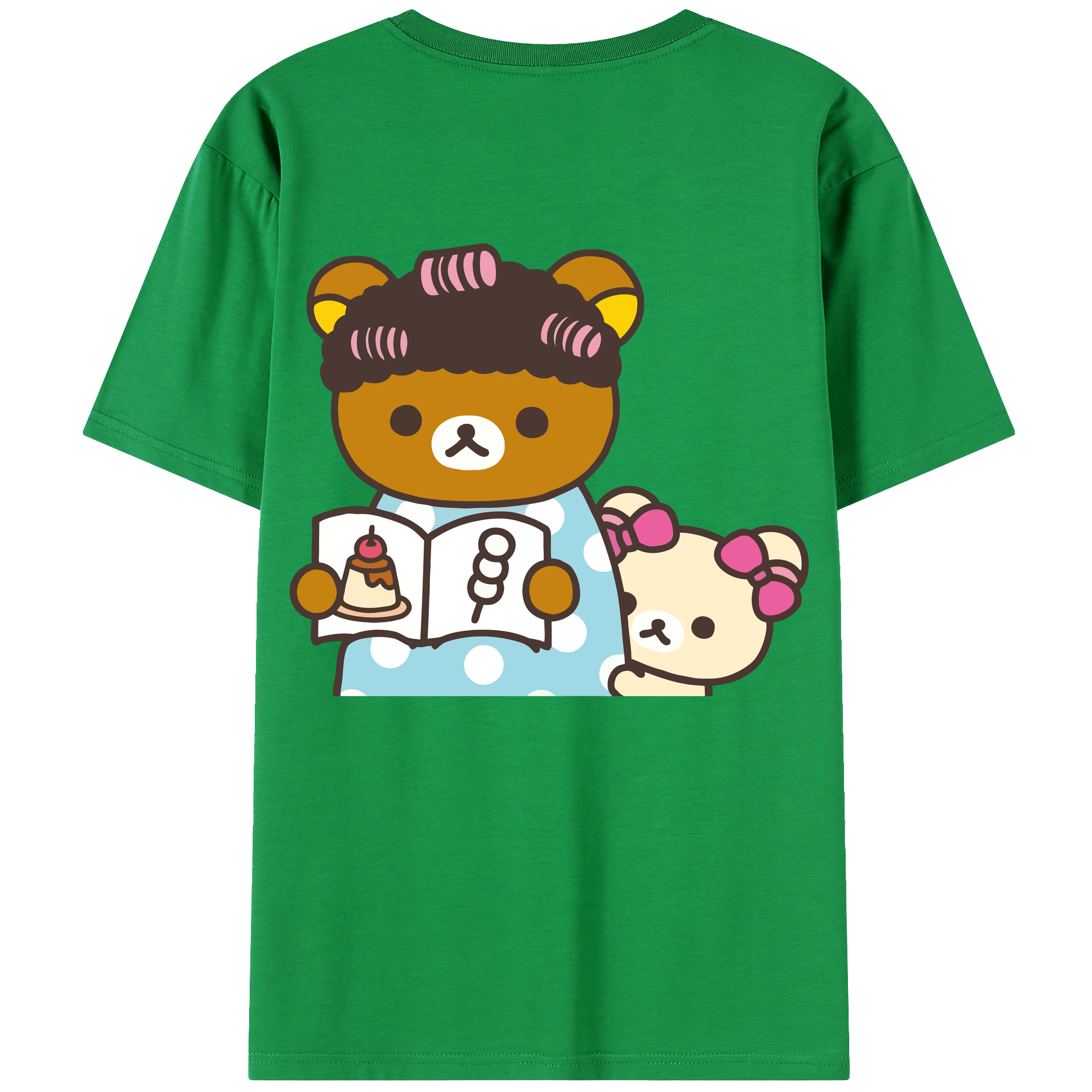 （画像用） リラックマ リラックマ キイロイトリ Rilakkuma Korilakkuma Kiiroitori 綿100％ メンズ半袖Tシャツ（バックプリント） 通気性