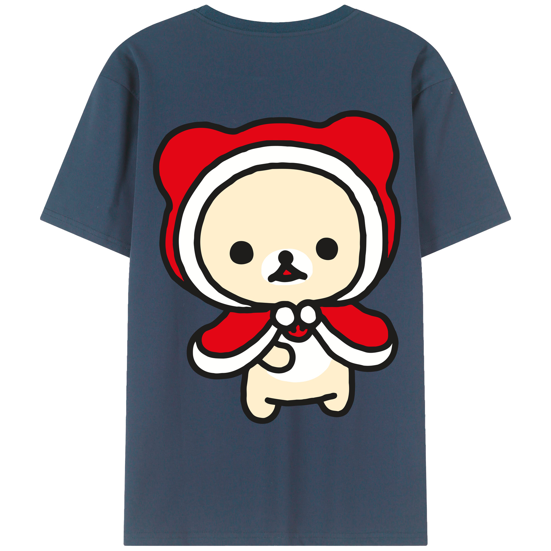 （画像用） リラックマ リラックマ キイロイトリ Rilakkuma Korilakkuma Kiiroitori 綿100％ メンズ半袖Tシャツ（バックプリント） 通気性