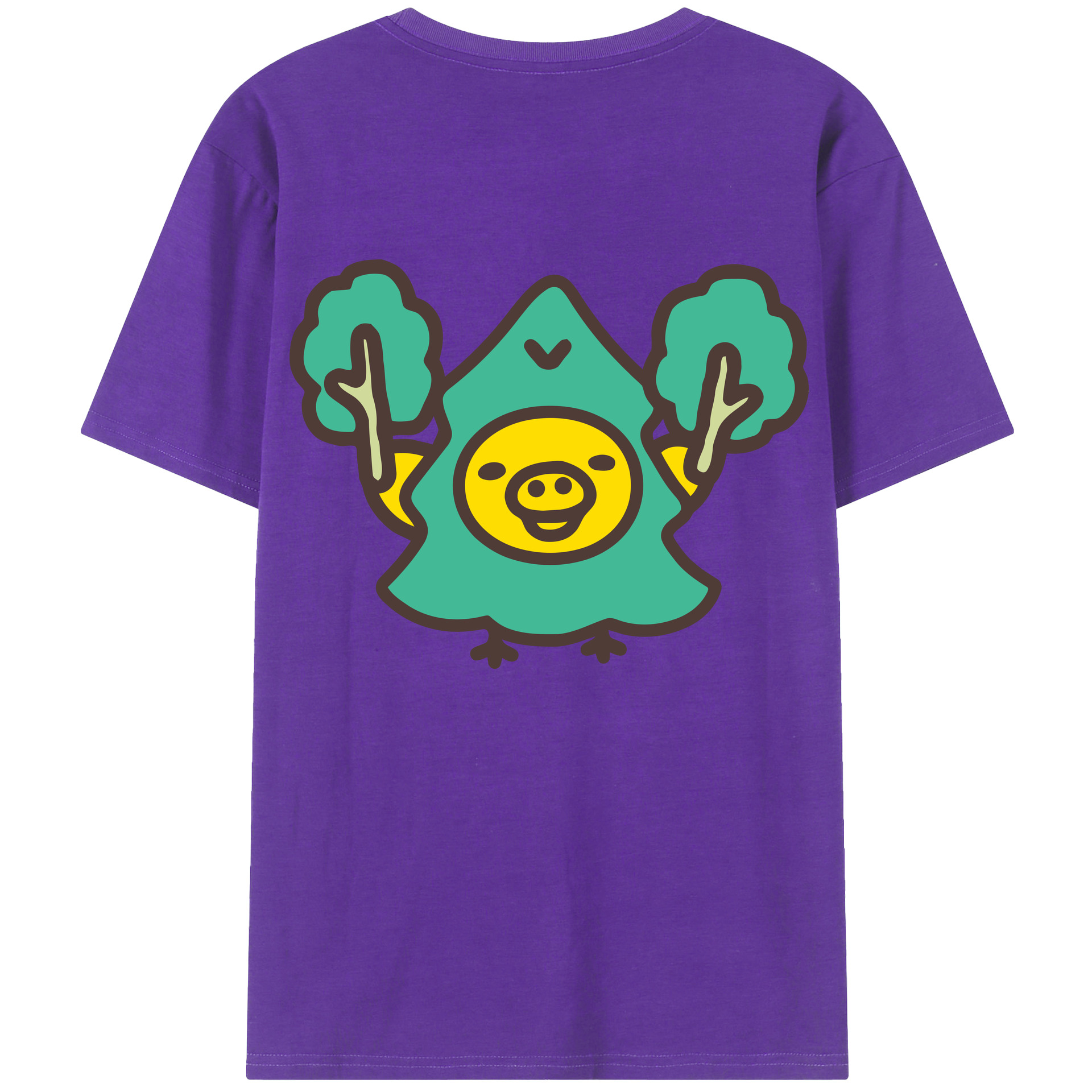 （画像用） リラックマ リラックマ キイロイトリ Rilakkuma Korilakkuma Kiiroitori 綿100％ メンズ半袖Tシャツ（バックプリント） 通気性