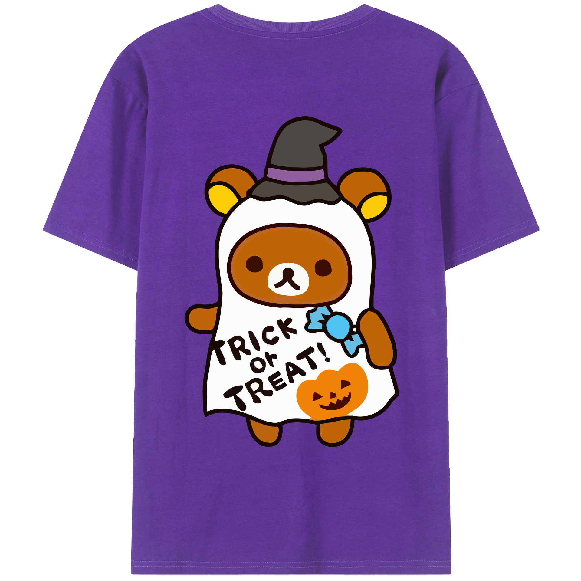 （画像用） リラックマ リラックマ キイロイトリ Rilakkuma Korilakkuma Kiiroitori 綿100％ メンズ半袖Tシャツ（バックプリント） 通気性