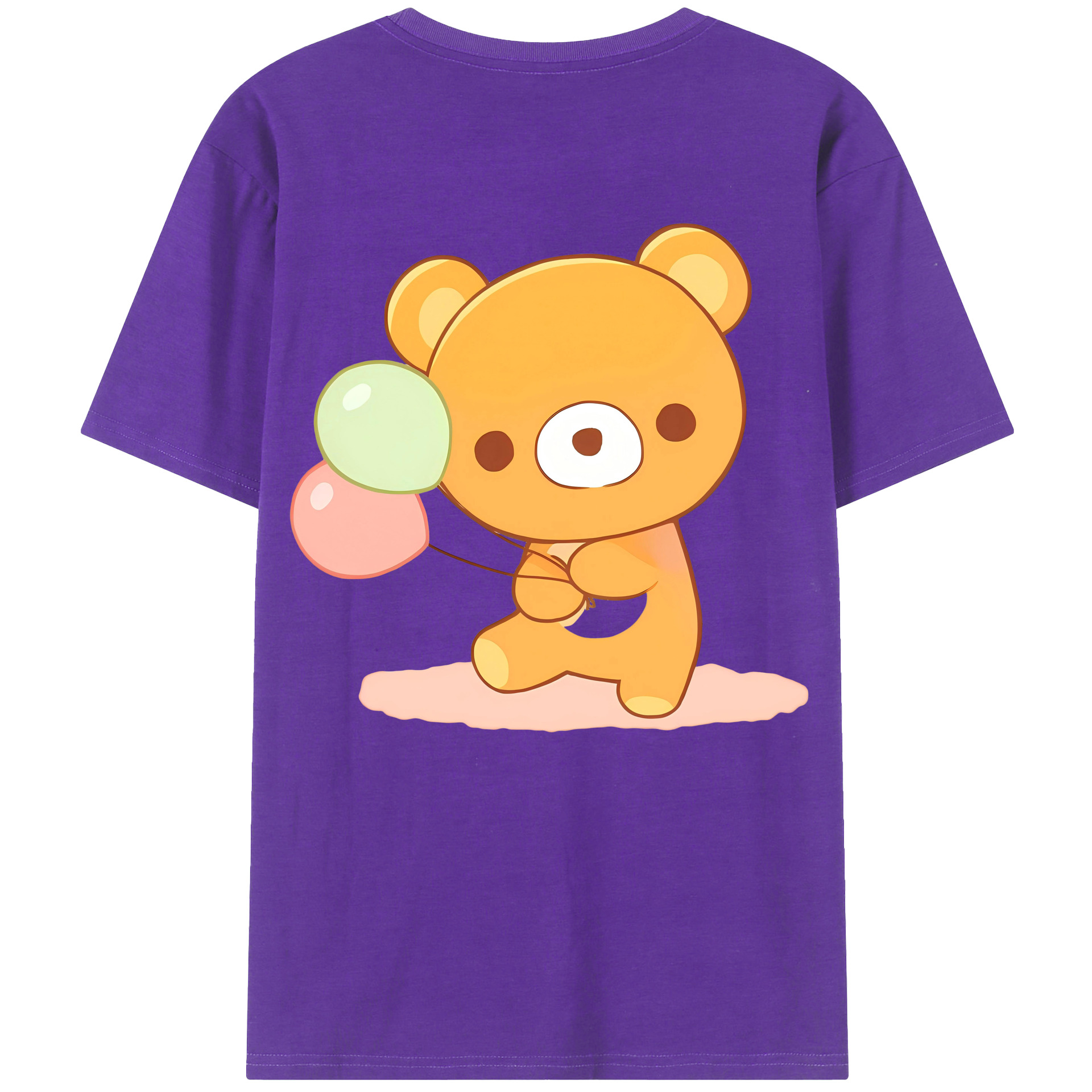 （画像用） リラックマ リラックマ キイロイトリ Rilakkuma Korilakkuma Kiiroitori 綿100％ メンズ半袖Tシャツ（バックプリント） 通気性
