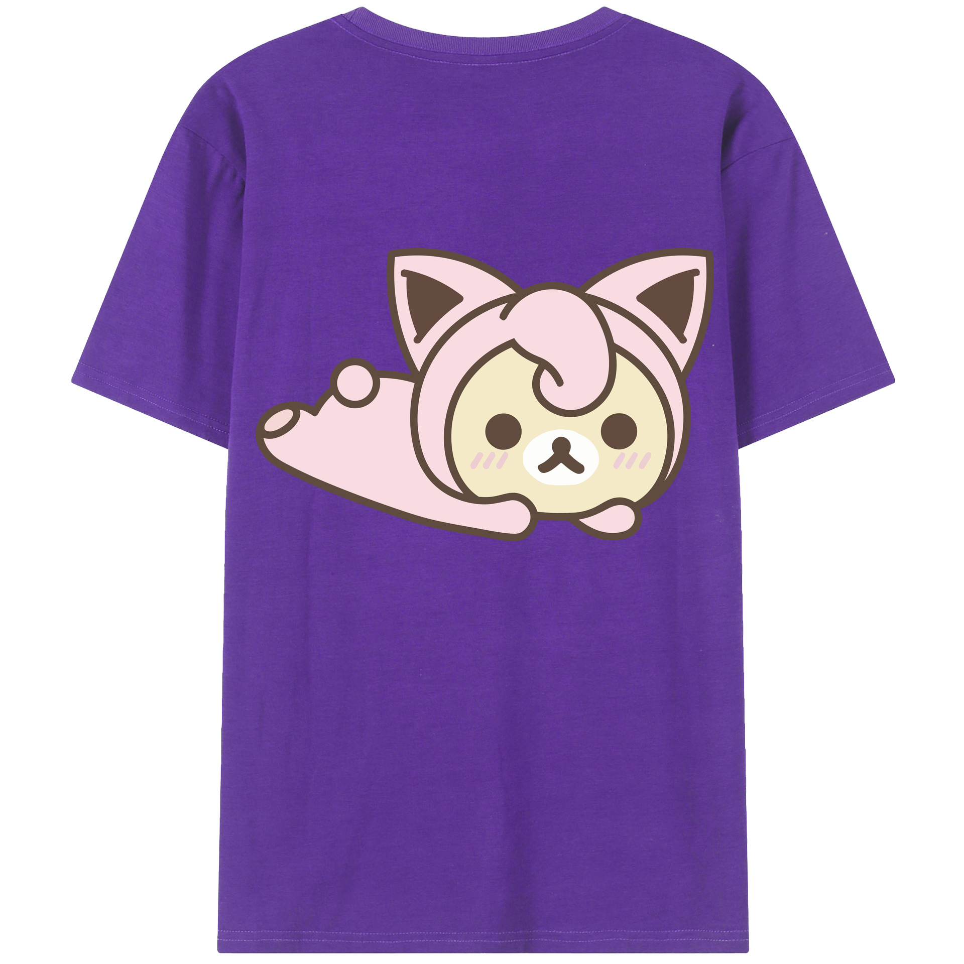 （画像用） リラックマ リラックマ キイロイトリ Rilakkuma Korilakkuma Kiiroitori 綿100％ メンズ半袖Tシャツ（バックプリント） 通気性