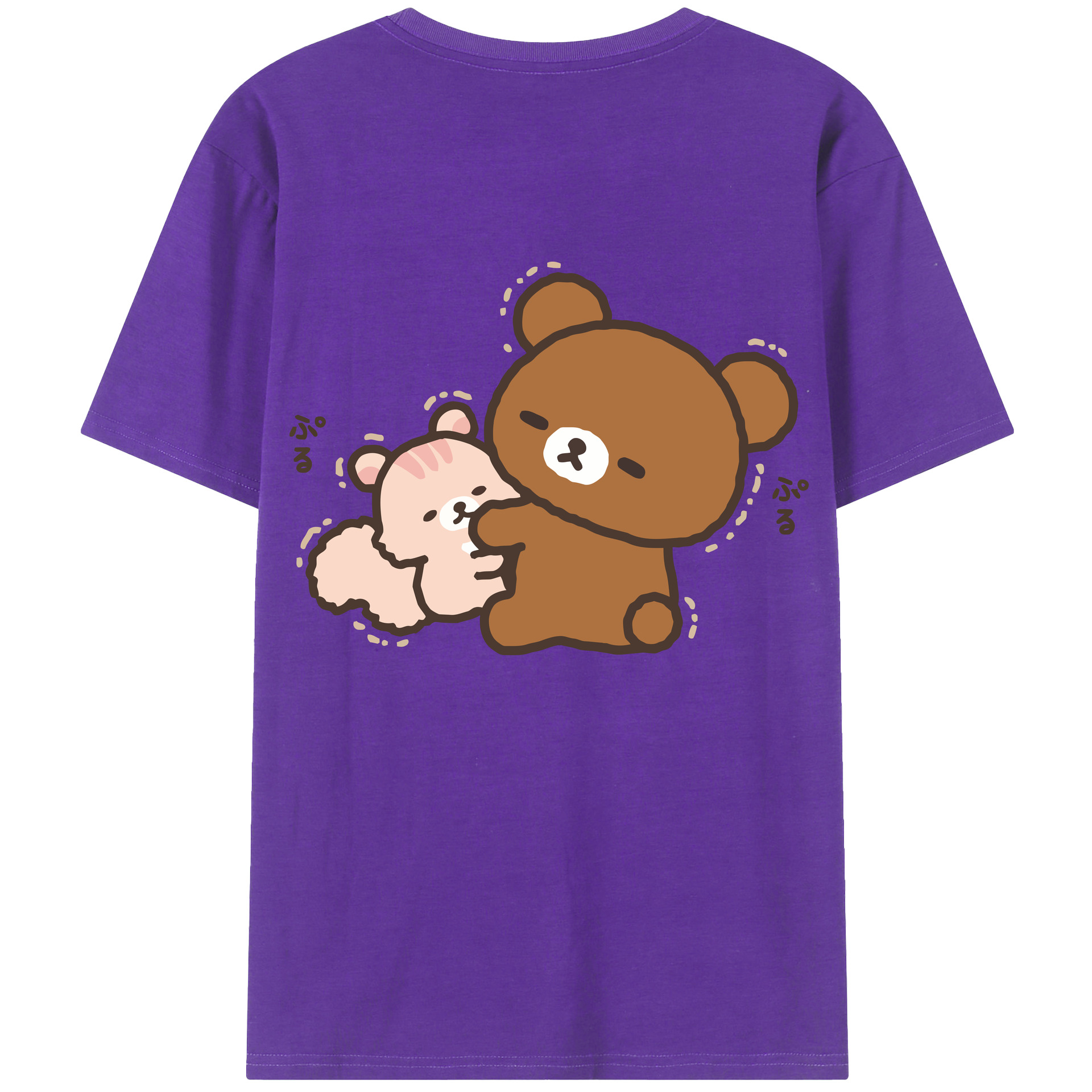 （画像用） リラックマ リラックマ キイロイトリ Rilakkuma Korilakkuma Kiiroitori 綿100％ メンズ半袖Tシャツ（バックプリント） 通気性