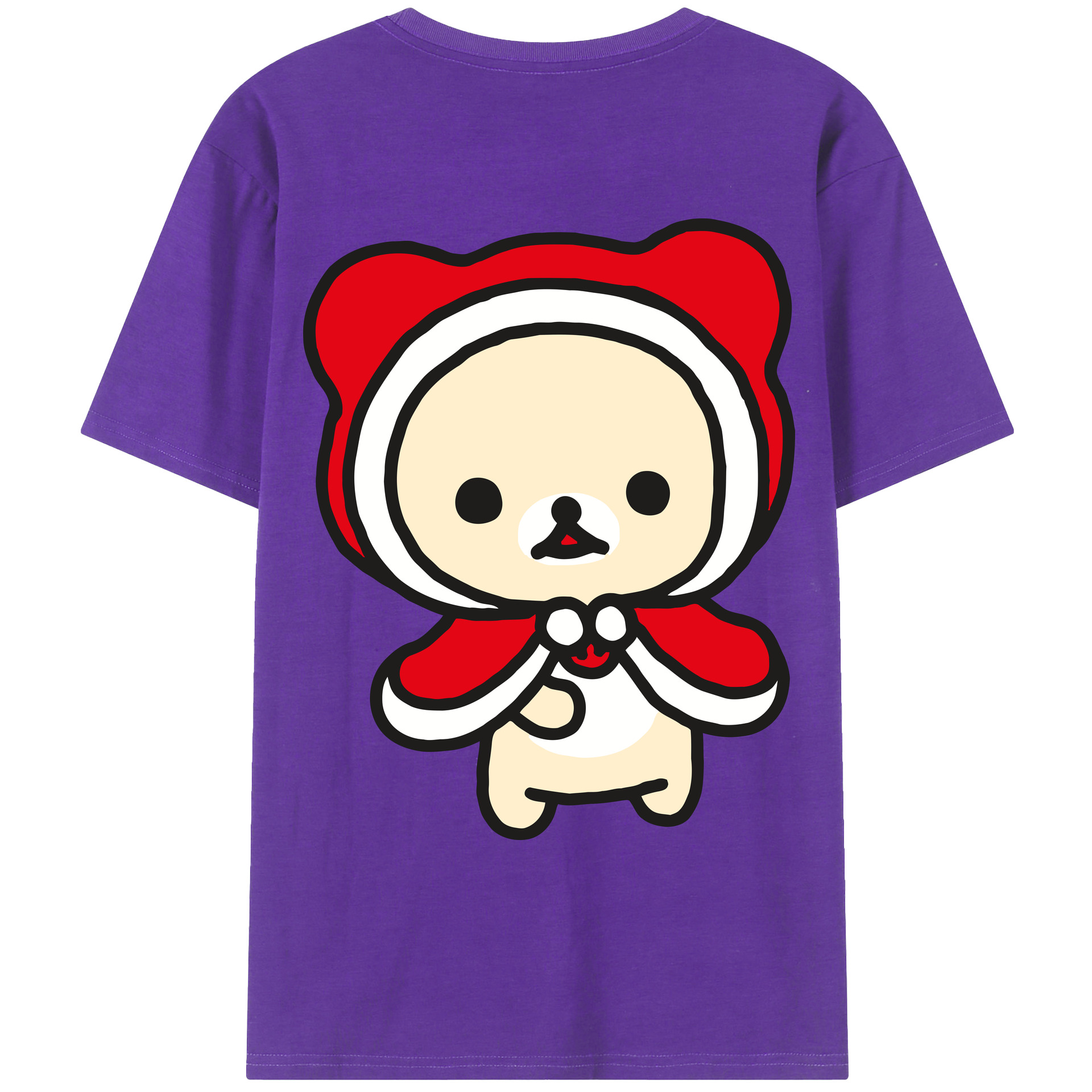 （画像用） リラックマ リラックマ キイロイトリ Rilakkuma Korilakkuma Kiiroitori 綿100％ メンズ半袖Tシャツ（バックプリント） 通気性