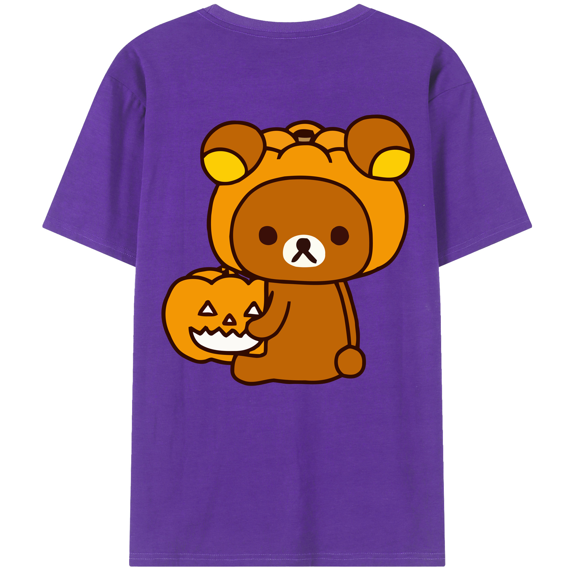 （画像用） リラックマ リラックマ キイロイトリ Rilakkuma Korilakkuma Kiiroitori 綿100％ メンズ半袖Tシャツ（バックプリント） 通気性