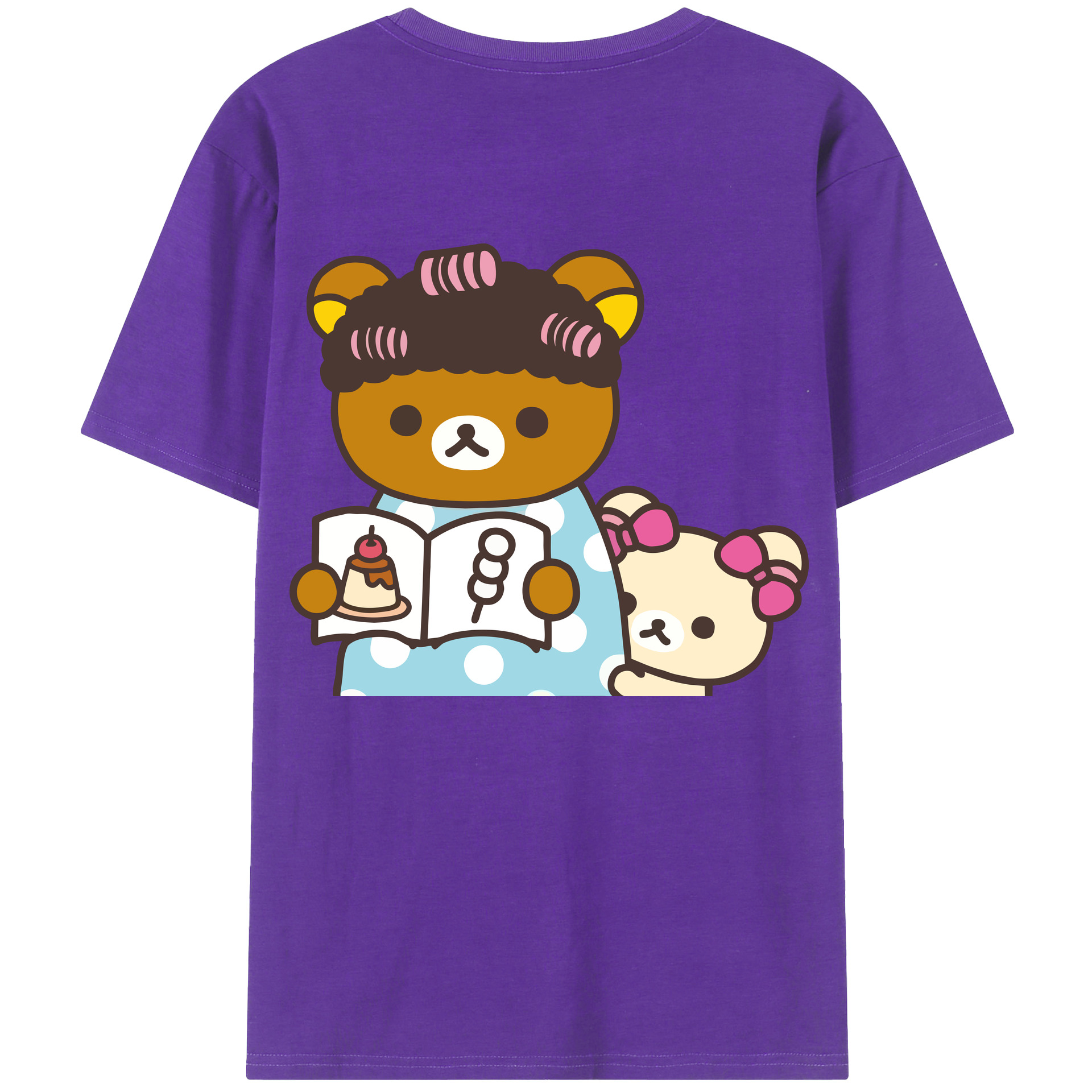 （画像用） リラックマ リラックマ キイロイトリ Rilakkuma Korilakkuma Kiiroitori 綿100％ メンズ半袖Tシャツ（バックプリント） 通気性