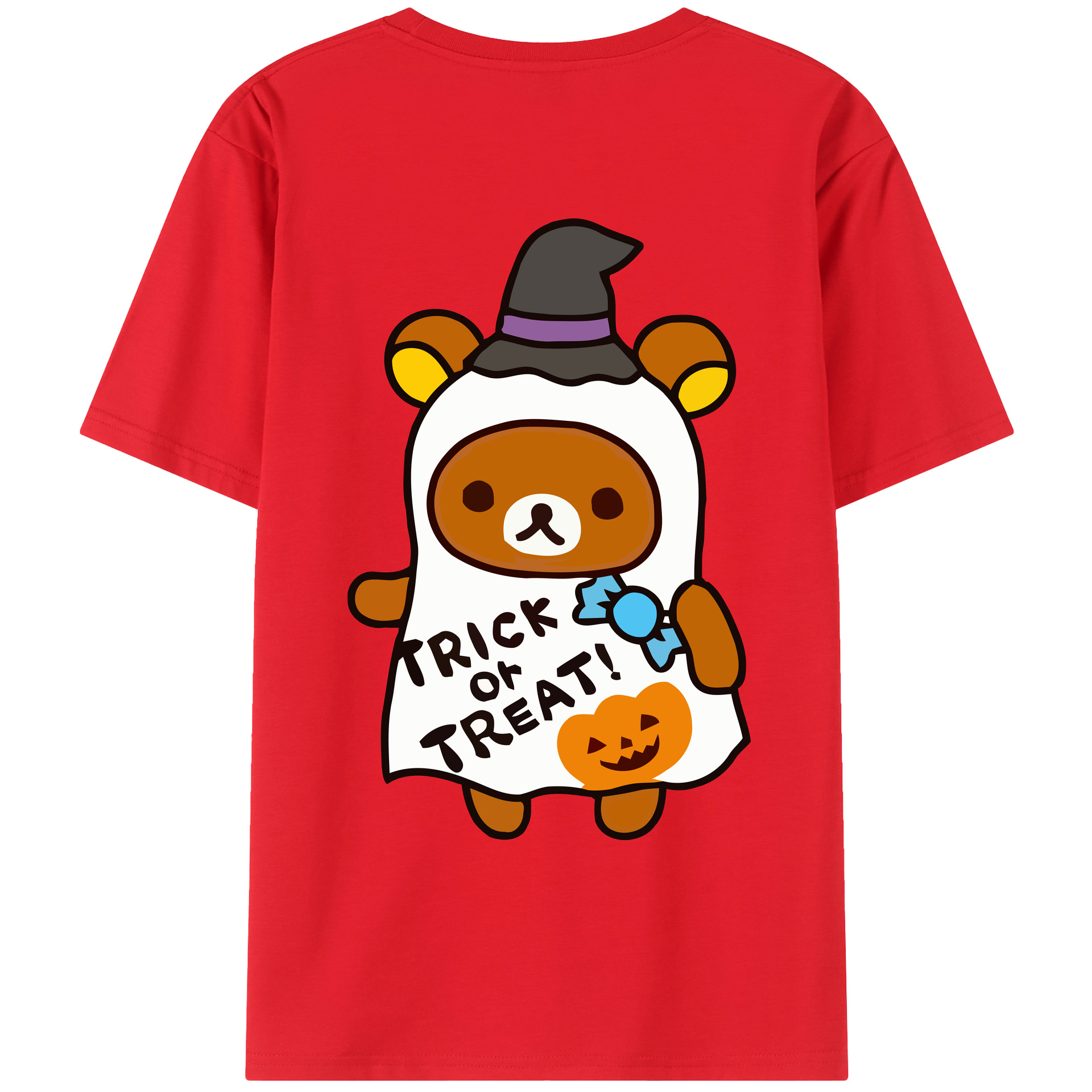 （画像用） リラックマ リラックマ キイロイトリ Rilakkuma Korilakkuma Kiiroitori 綿100％ メンズ半袖Tシャツ（バックプリント） 通気性