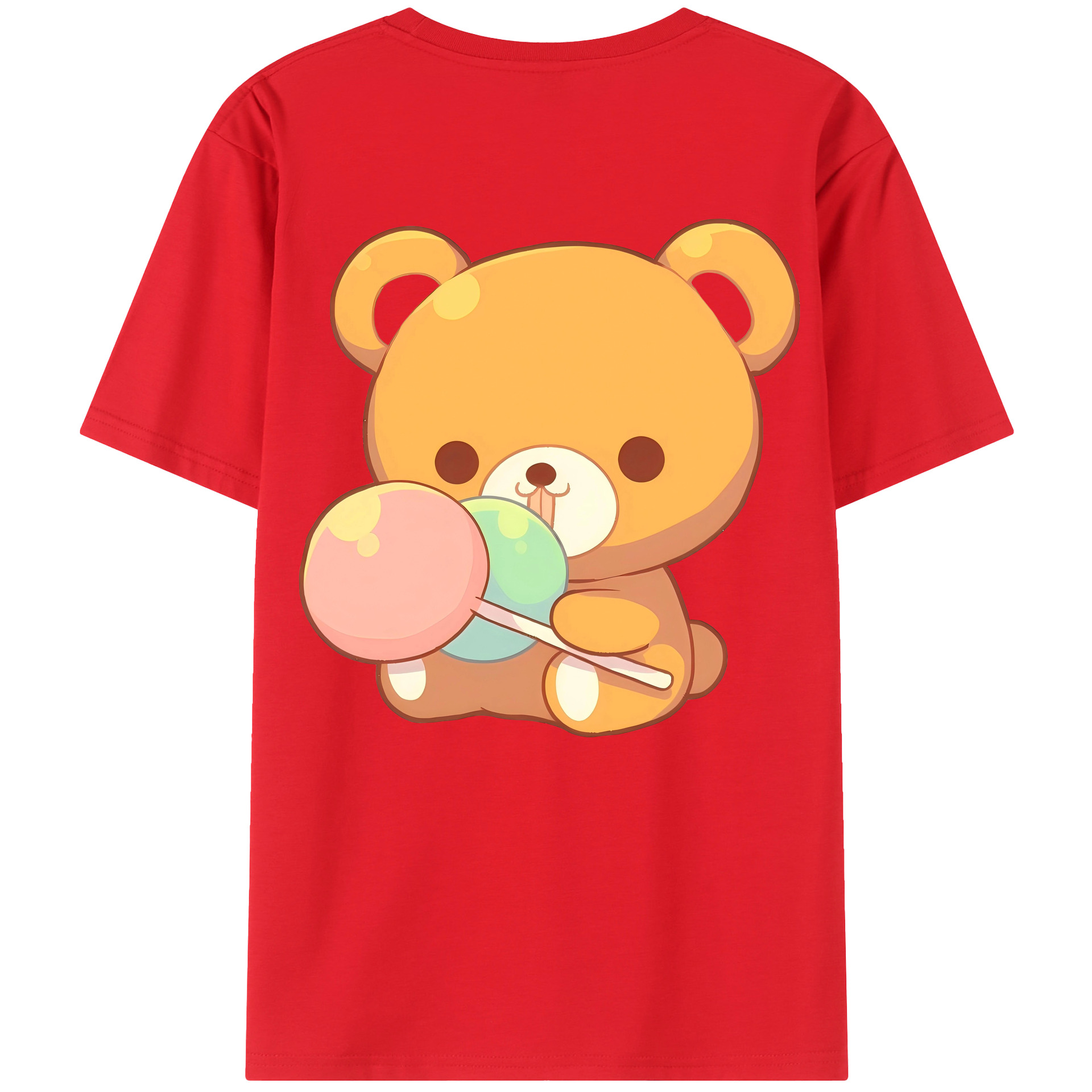 （画像用） リラックマ リラックマ キイロイトリ Rilakkuma Korilakkuma Kiiroitori 綿100％ メンズ半袖Tシャツ（バックプリント） 通気性
