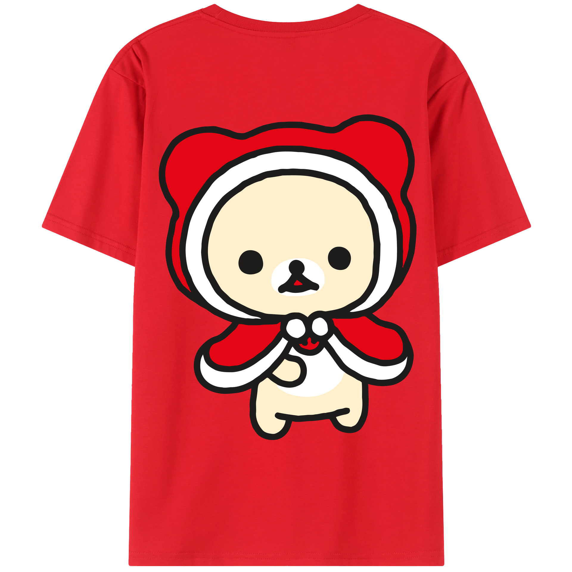 （画像用） リラックマ リラックマ キイロイトリ Rilakkuma Korilakkuma Kiiroitori 綿100％ メンズ半袖Tシャツ（バックプリント） 通気性