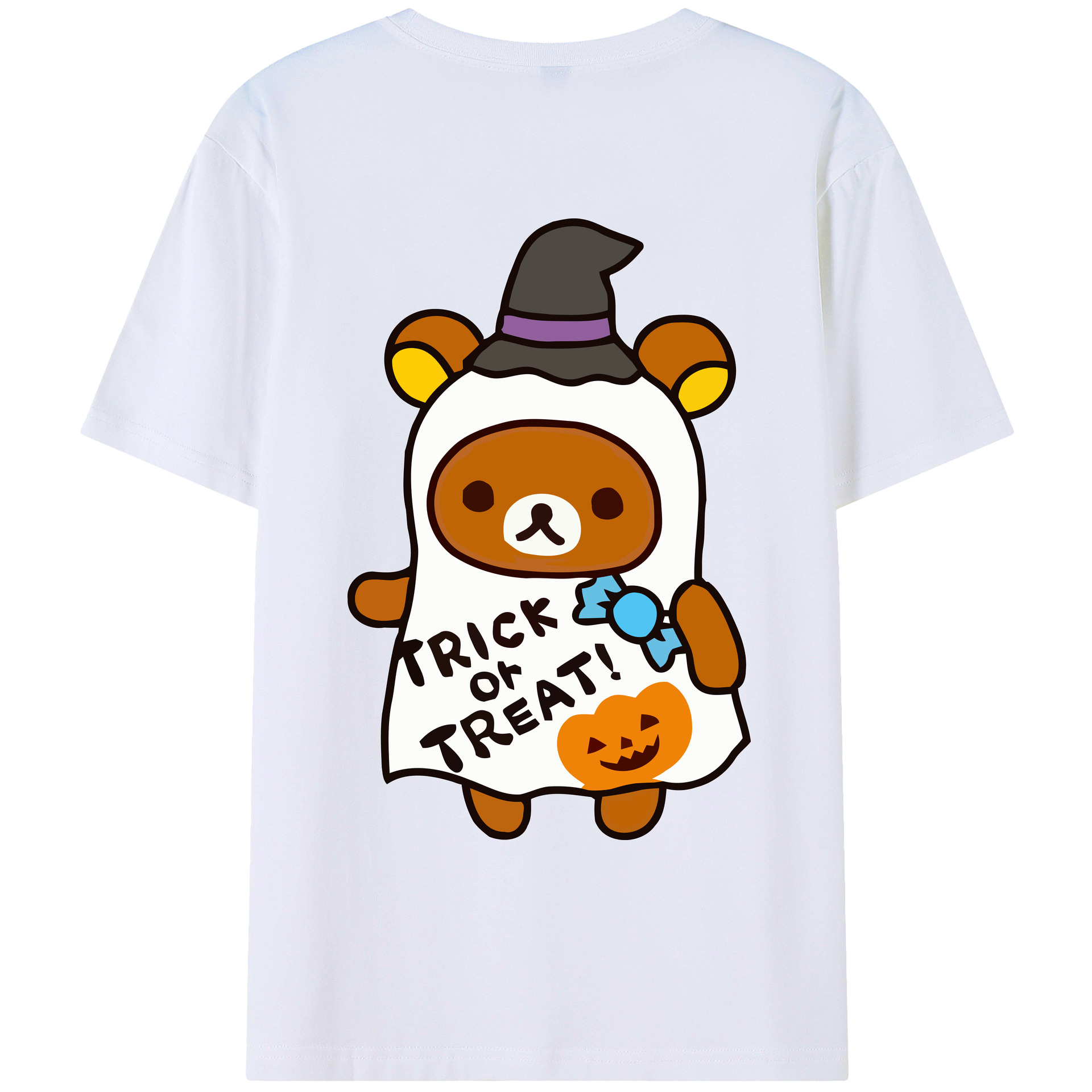 （画像用） リラックマ リラックマ キイロイトリ Rilakkuma Korilakkuma Kiiroitori 綿100％ メンズ半袖Tシャツ（バックプリント） 通気性