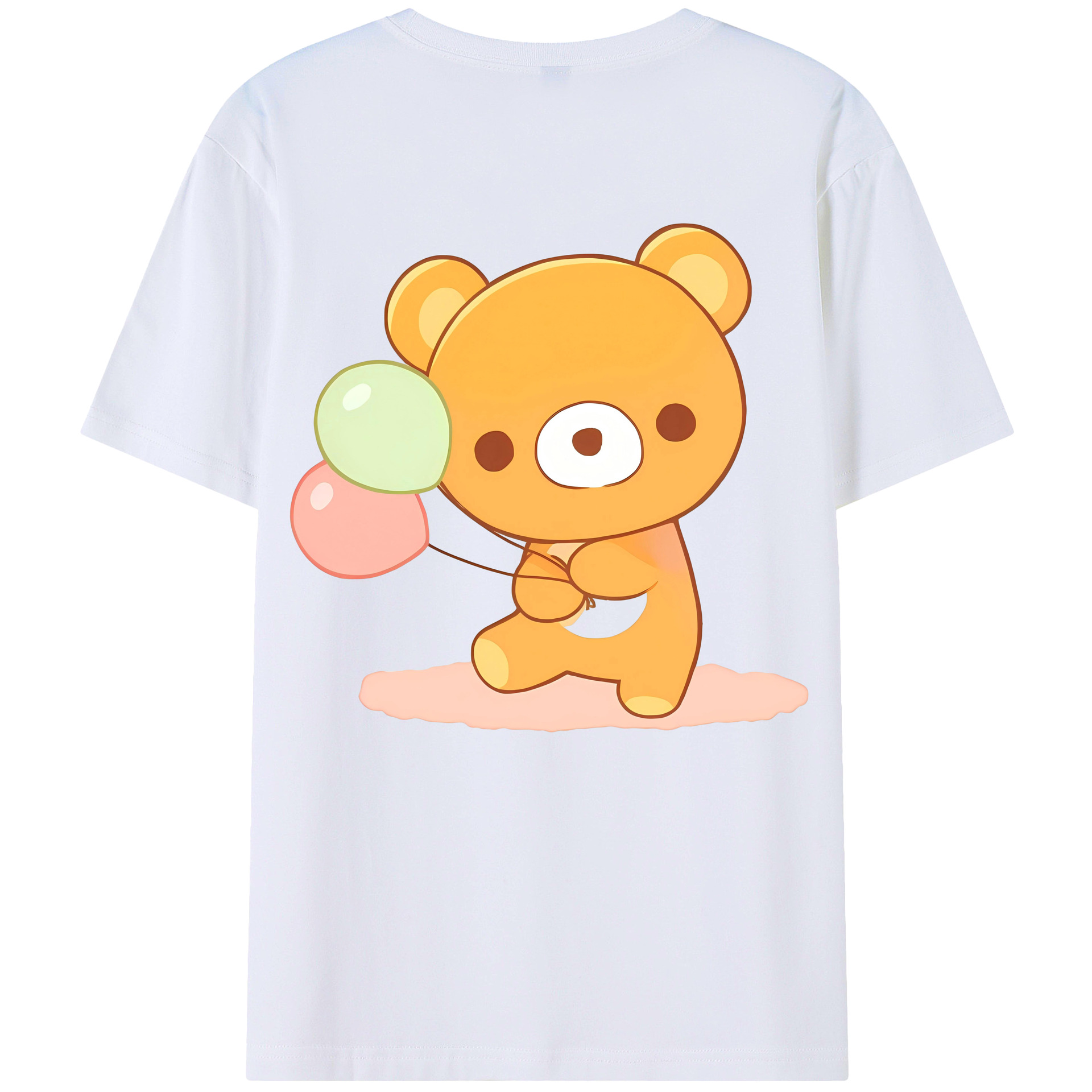 （画像用） リラックマ リラックマ キイロイトリ Rilakkuma Korilakkuma Kiiroitori 綿100％ メンズ半袖Tシャツ（バックプリント） 通気性