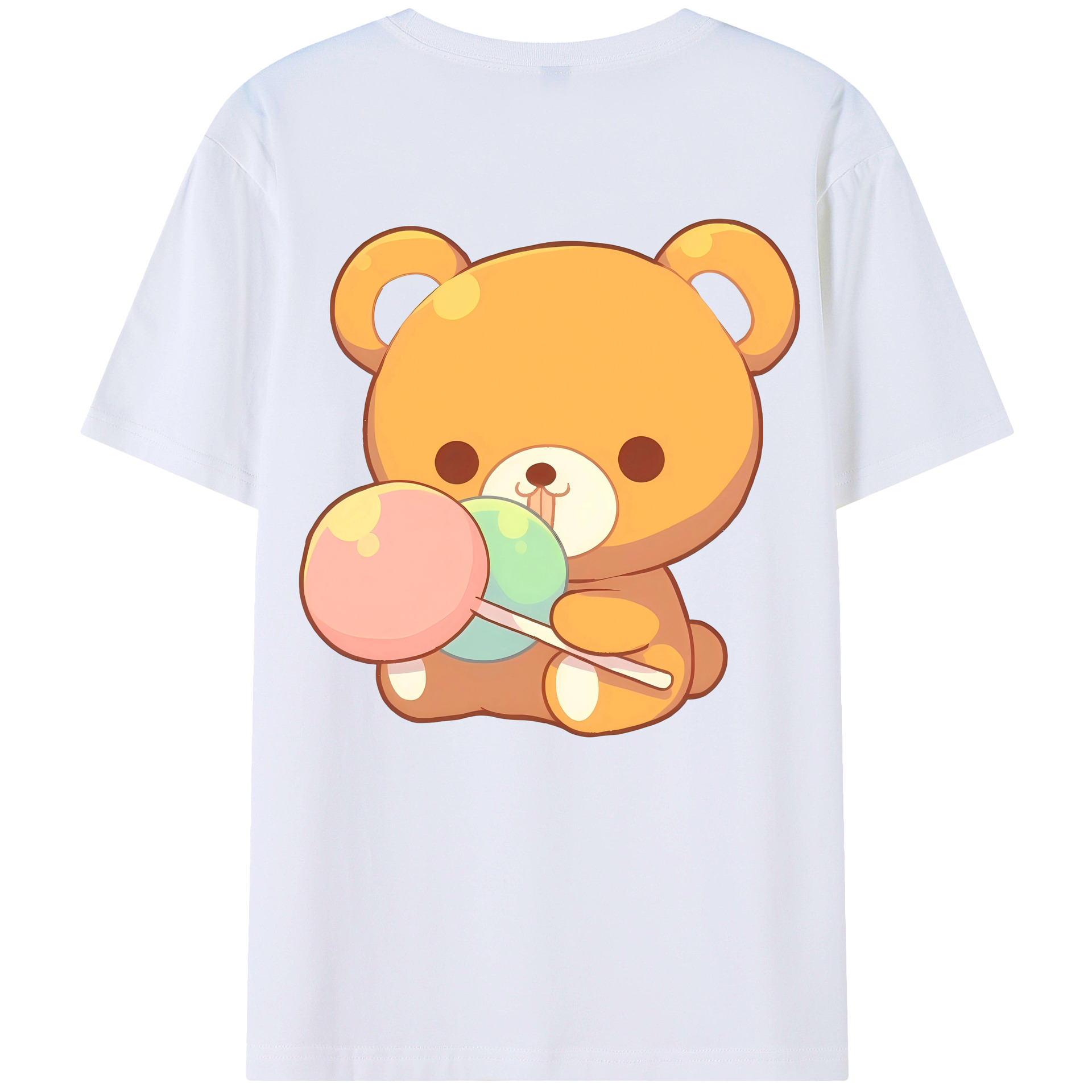 （画像用） リラックマ リラックマ キイロイトリ Rilakkuma Korilakkuma Kiiroitori 綿100％ メンズ半袖Tシャツ（バックプリント） 通気性