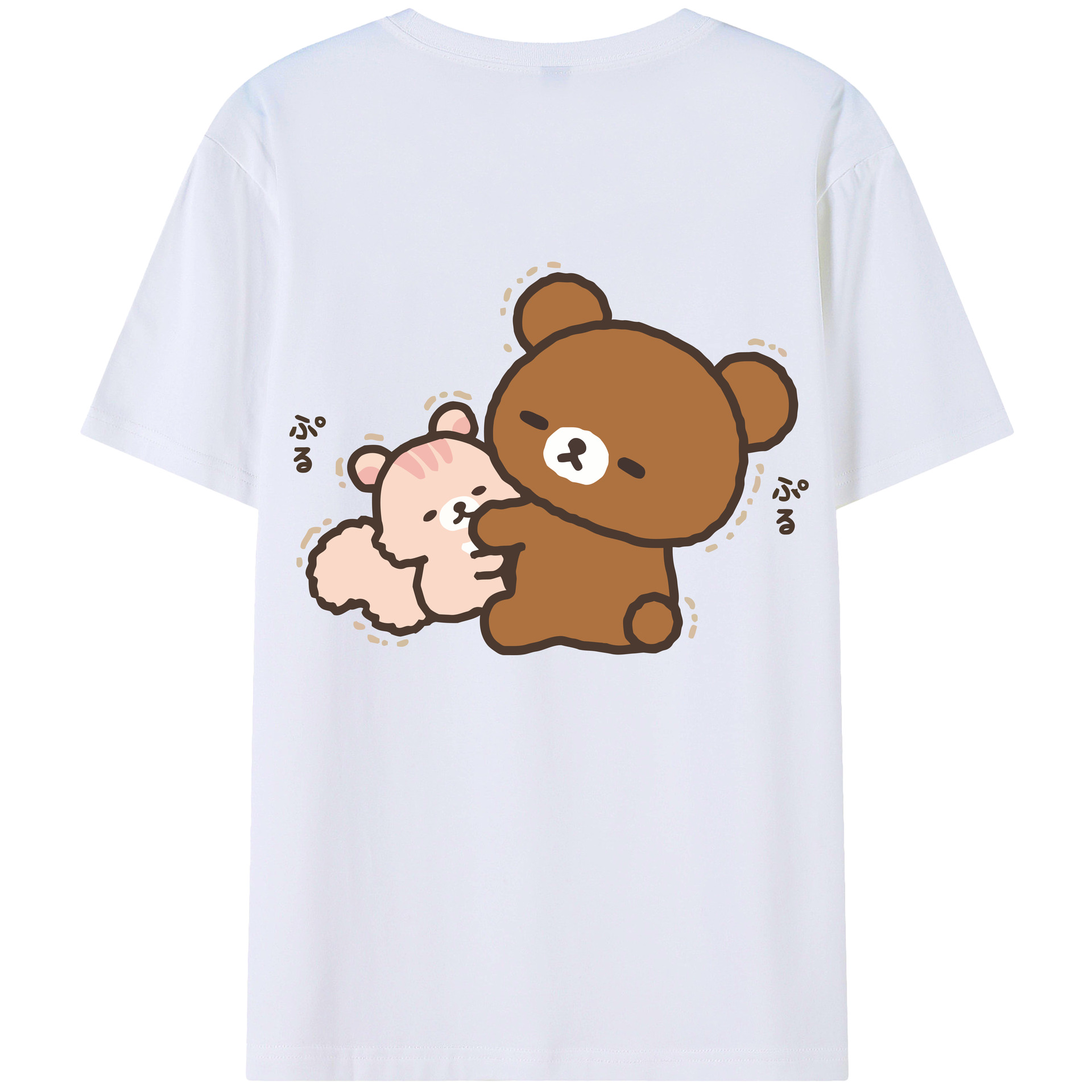 （画像用） リラックマ リラックマ キイロイトリ Rilakkuma Korilakkuma Kiiroitori 綿100％ メンズ半袖Tシャツ（バックプリント） 通気性